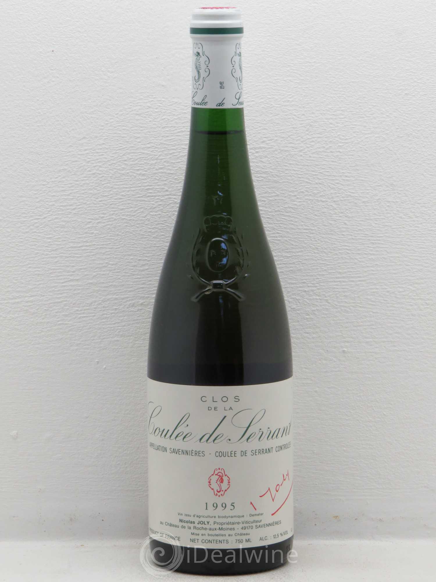 Savennières Clos de la Coulée de Serrant Vignobles de la Coulée de Serrant - Nicolas Joly 1995 - Lot de 1 bouteille - 0
