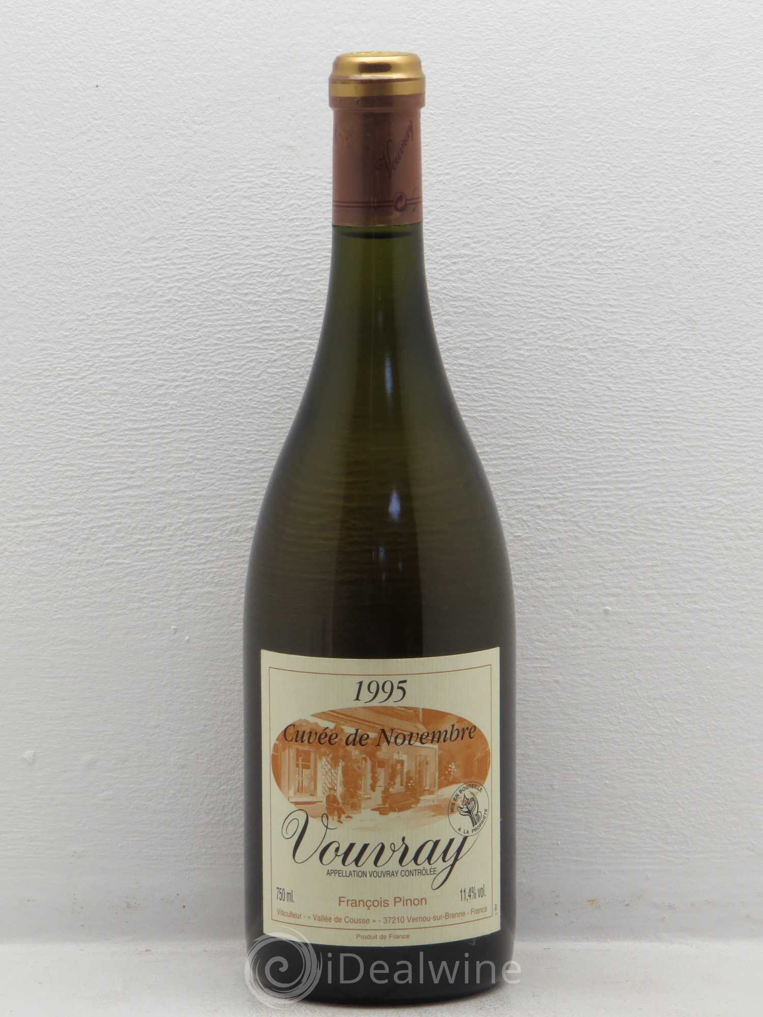 Vouvray Cuvee De Novembre François Pinon 1995 - Posten von 1 Flasche - 0