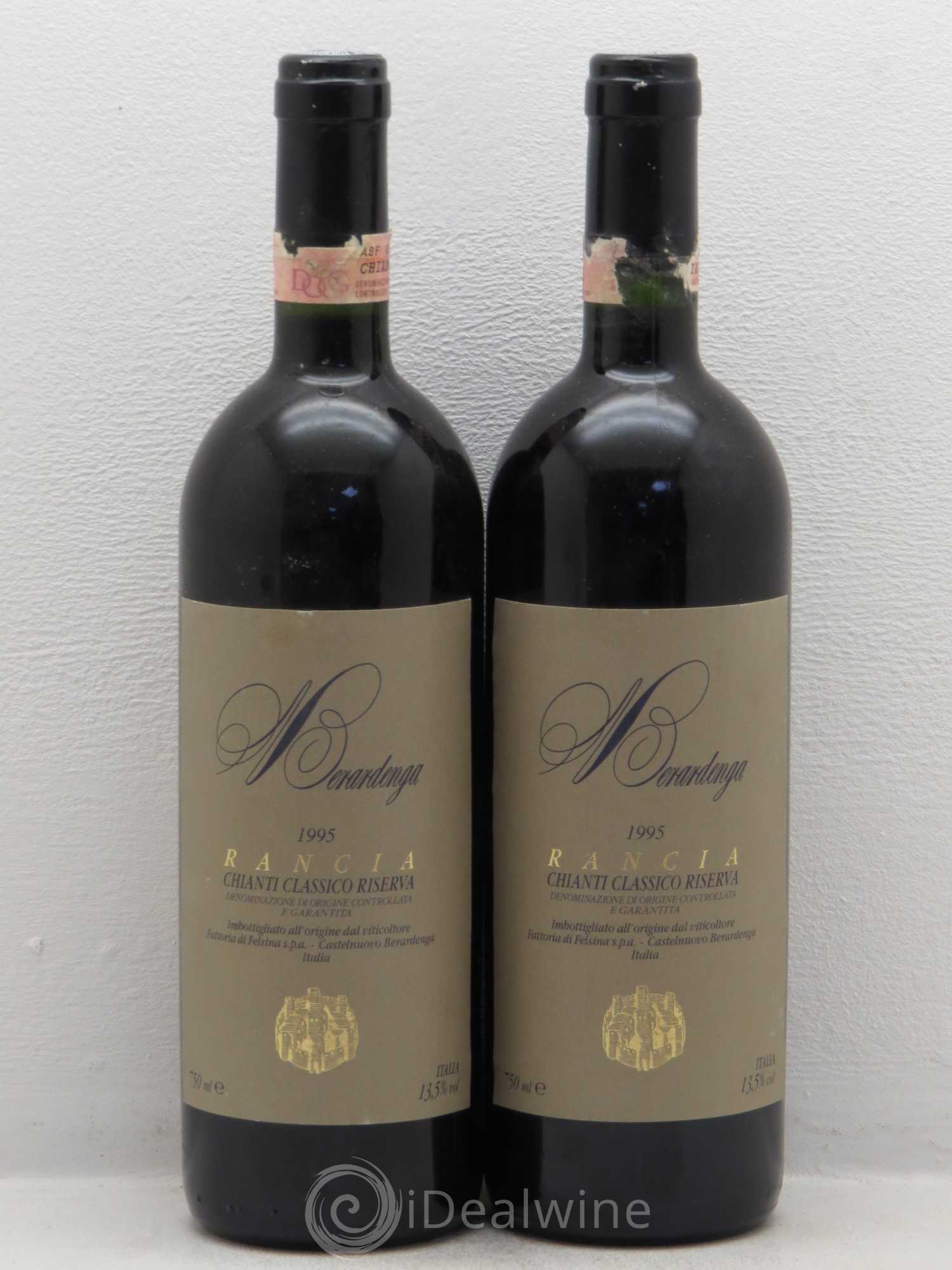 Chianti DOCG Rancia Classico Riserva Felsina Berardenga 1995 - Posten von 2 Flaschen - 0