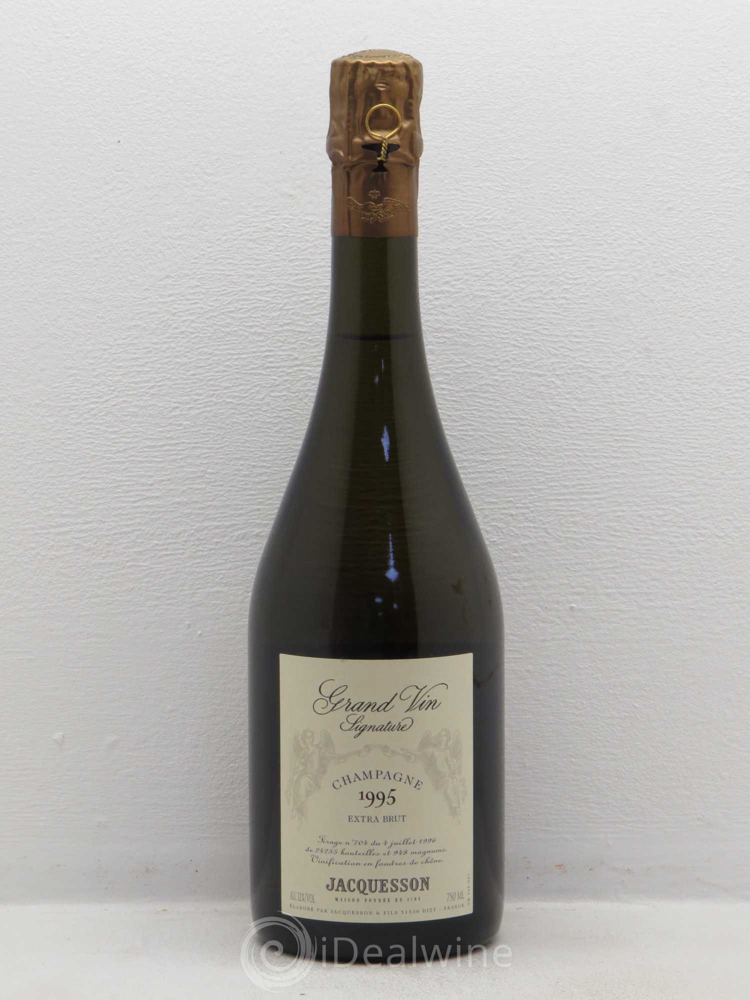 Champagne Signature extra brut Jacquesson 1995 - Lot de 1 bouteille - 0
