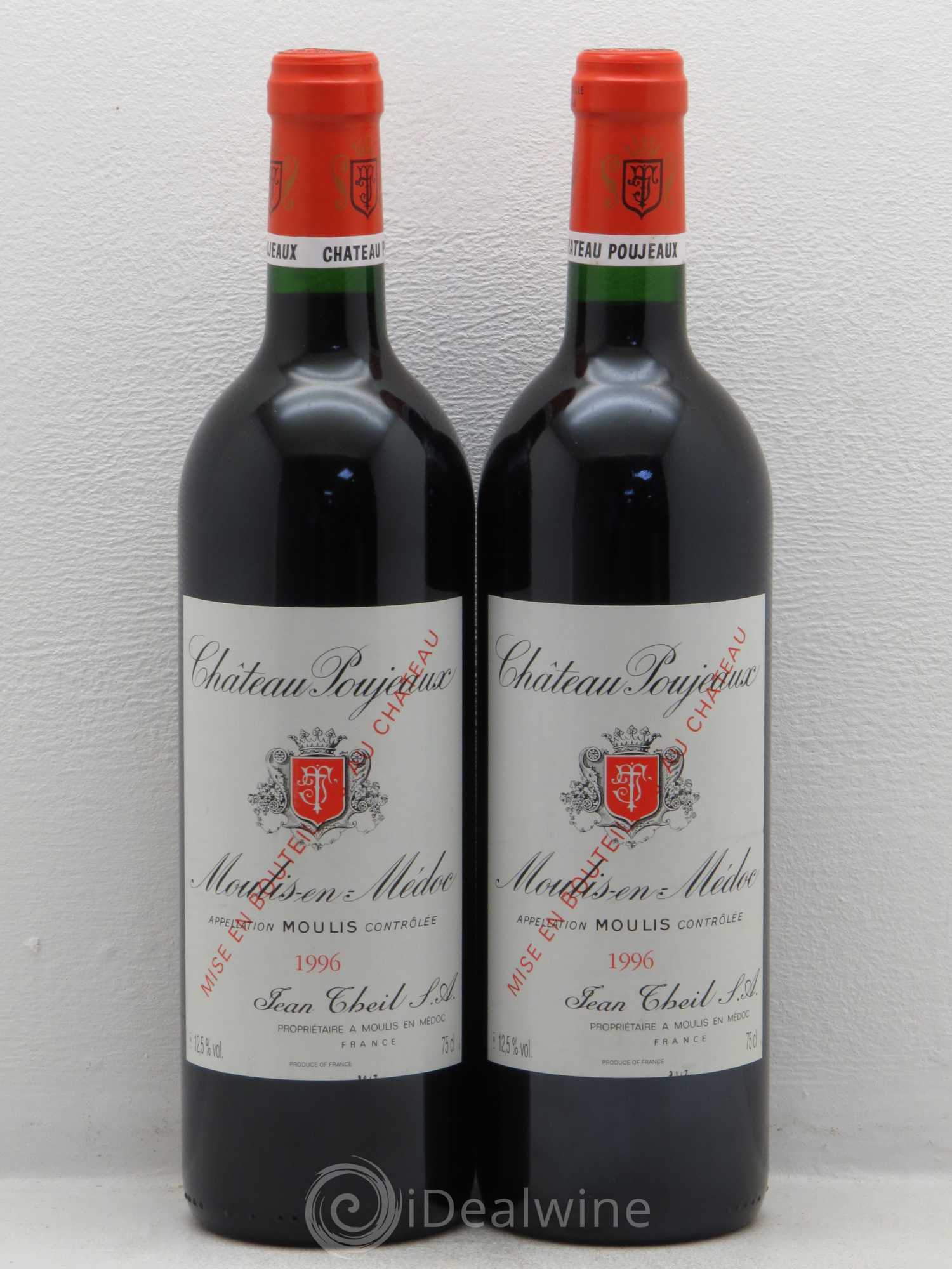 Château Poujeaux 1996 - Lot de 2 bouteilles - 0