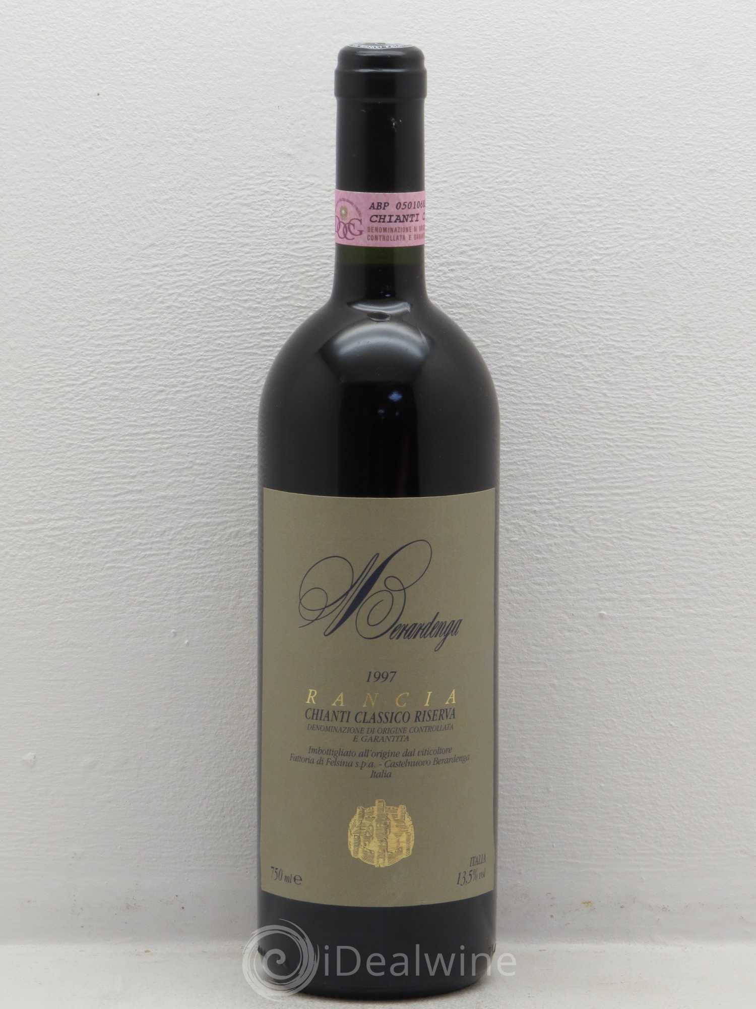 Chianti DOCG Rancia Classico Riserva Felsina Berardenga 1997 - Lot de 1 bouteille - 0