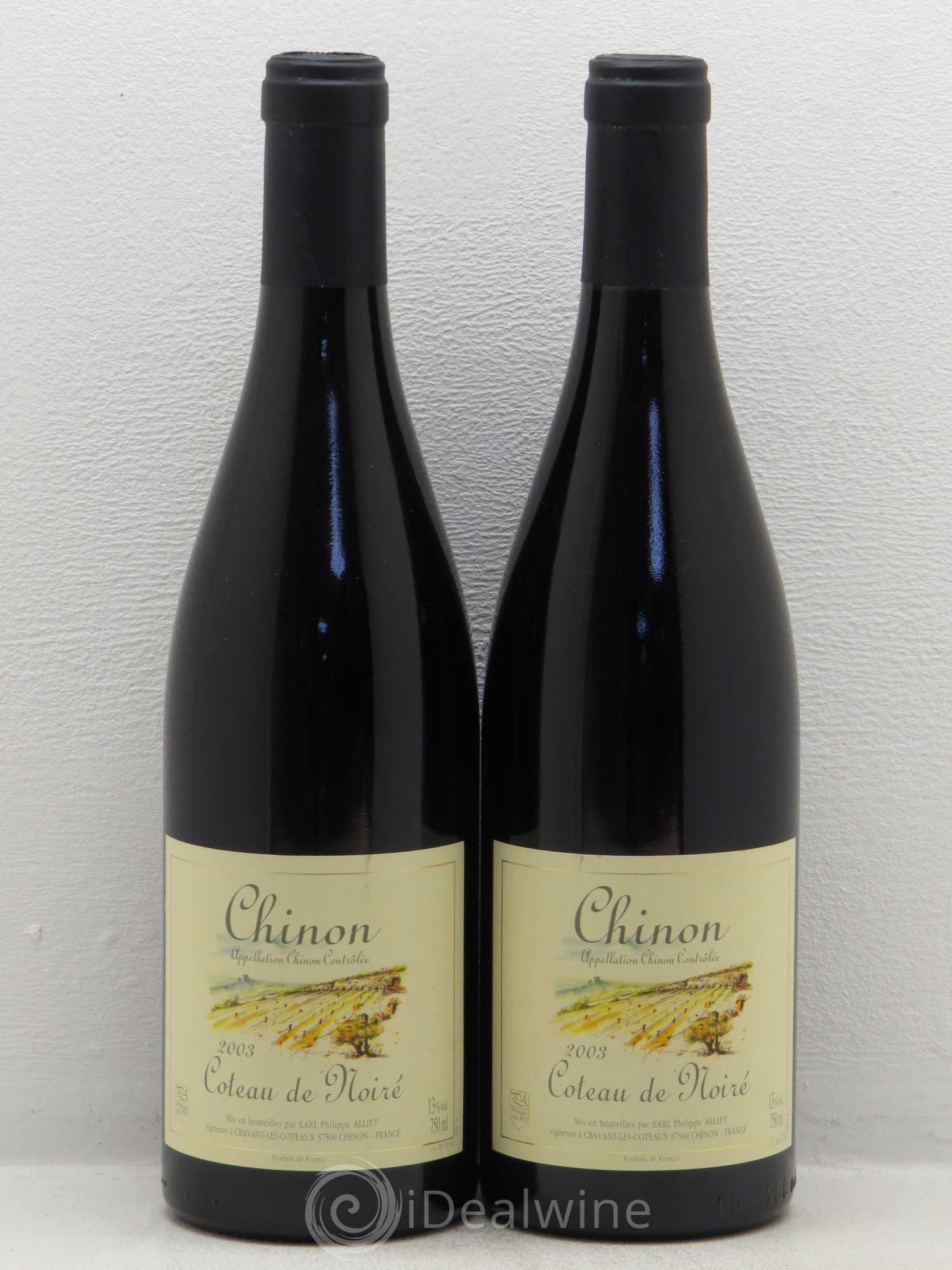 Chinon Coteau de Noiré Philippe Alliet 2003 - Lot de 2 bouteilles - 0