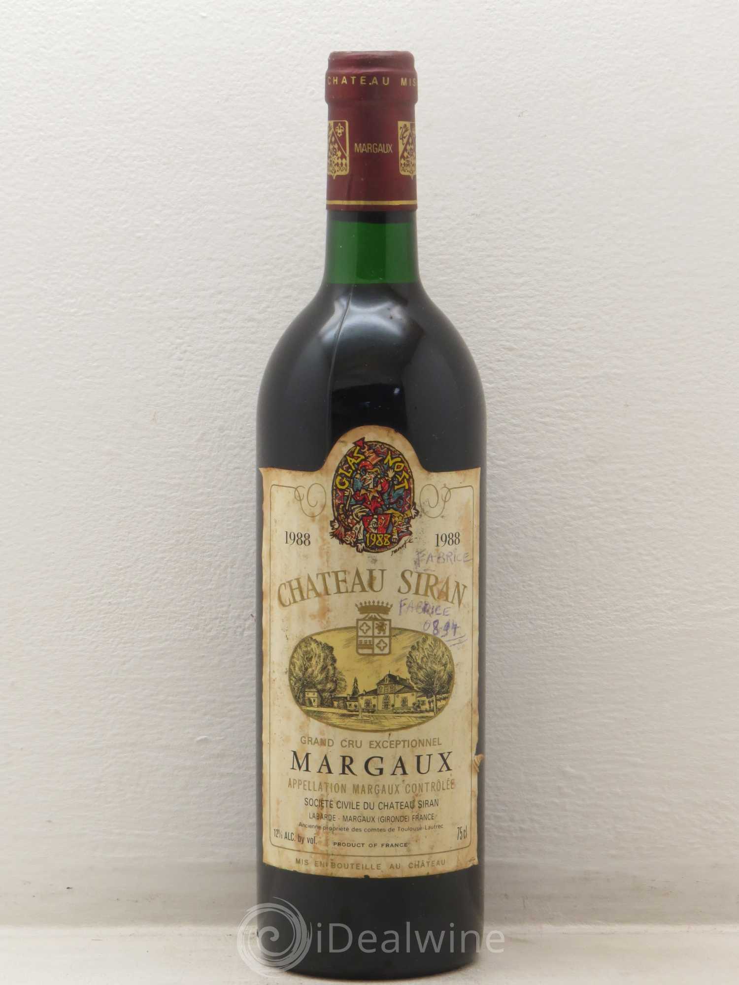 Château Siran 1988 - Lot de 1 bouteille - 0