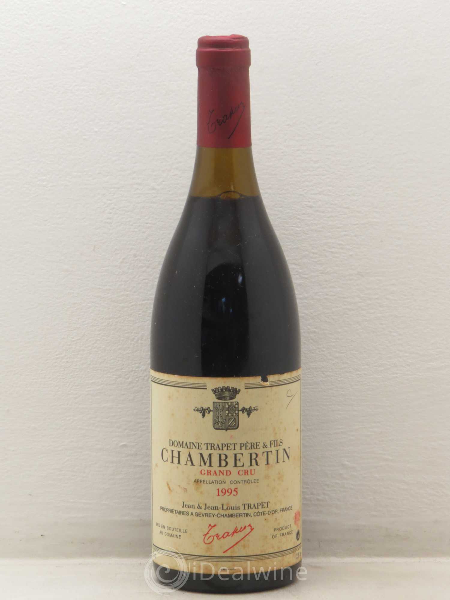 Chambertin Grand Cru Domaine Trapet 1995 - Lot de 1 bouteille - 0