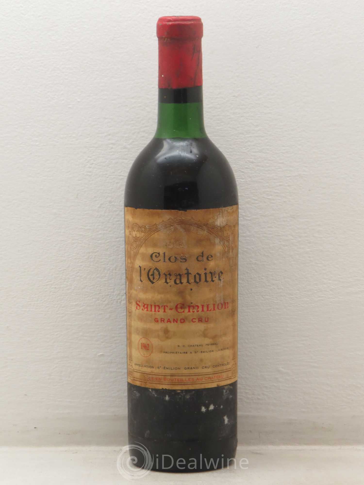 Clos de l'Oratoire Grand Cru Classé 1962 - Lot de 1 bouteille - 0