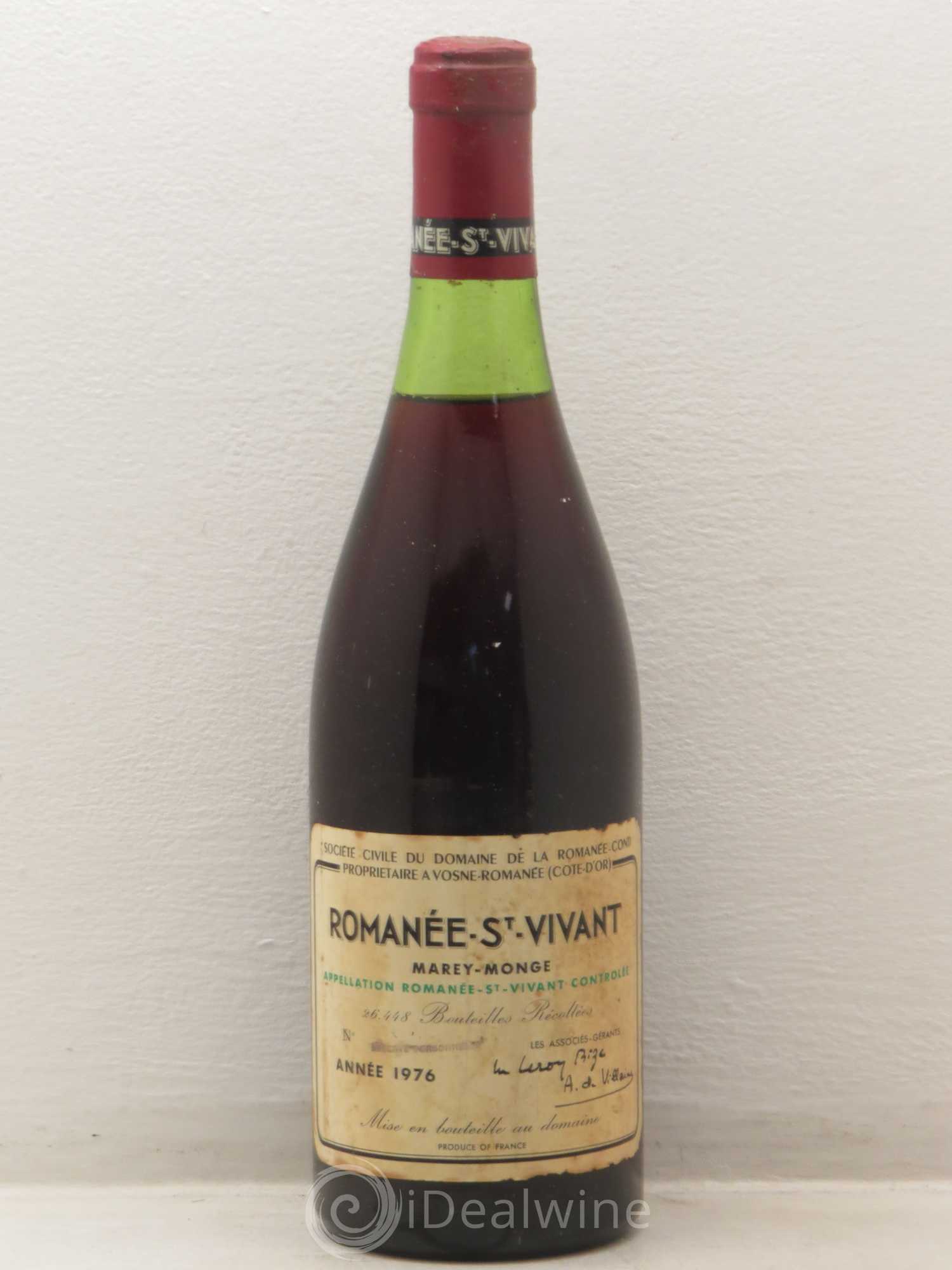 Romanée-Saint-Vivant Grand Cru Domaine de la Romanée-Conti 1976 - Lot de 1 bouteille - 0