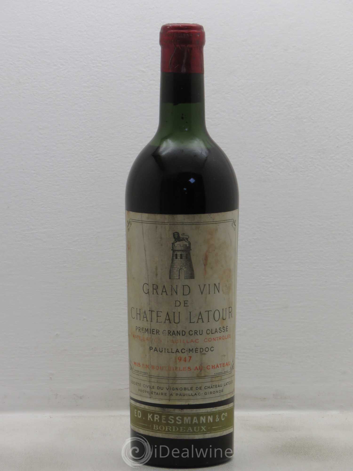 Château Latour 1er Grand Cru Classé 1947 - Lot de 1 bouteille - 0