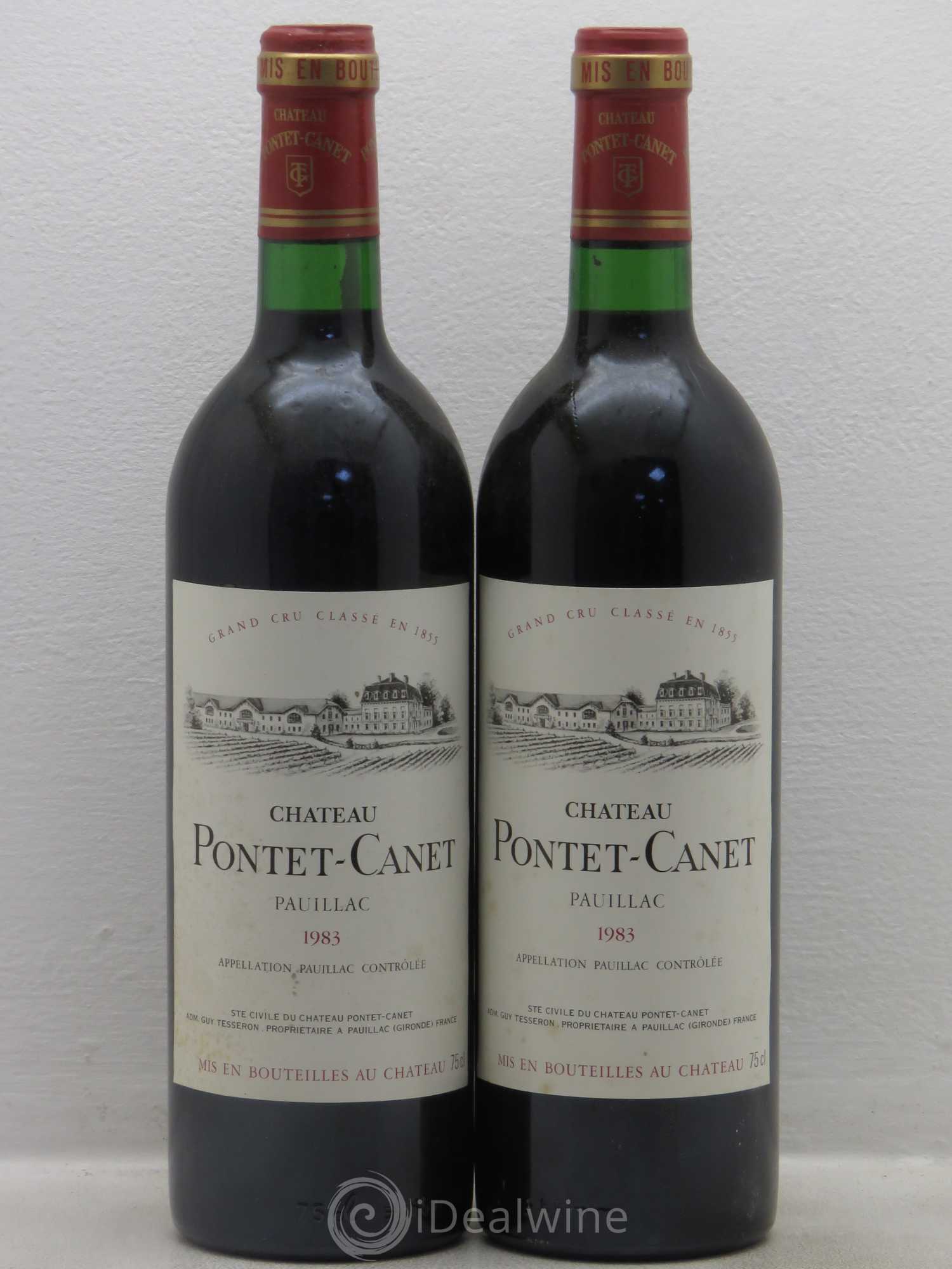 Château Pontet Canet 5ème Grand Cru Classé 1983 - Lot de 2 bouteilles - 0