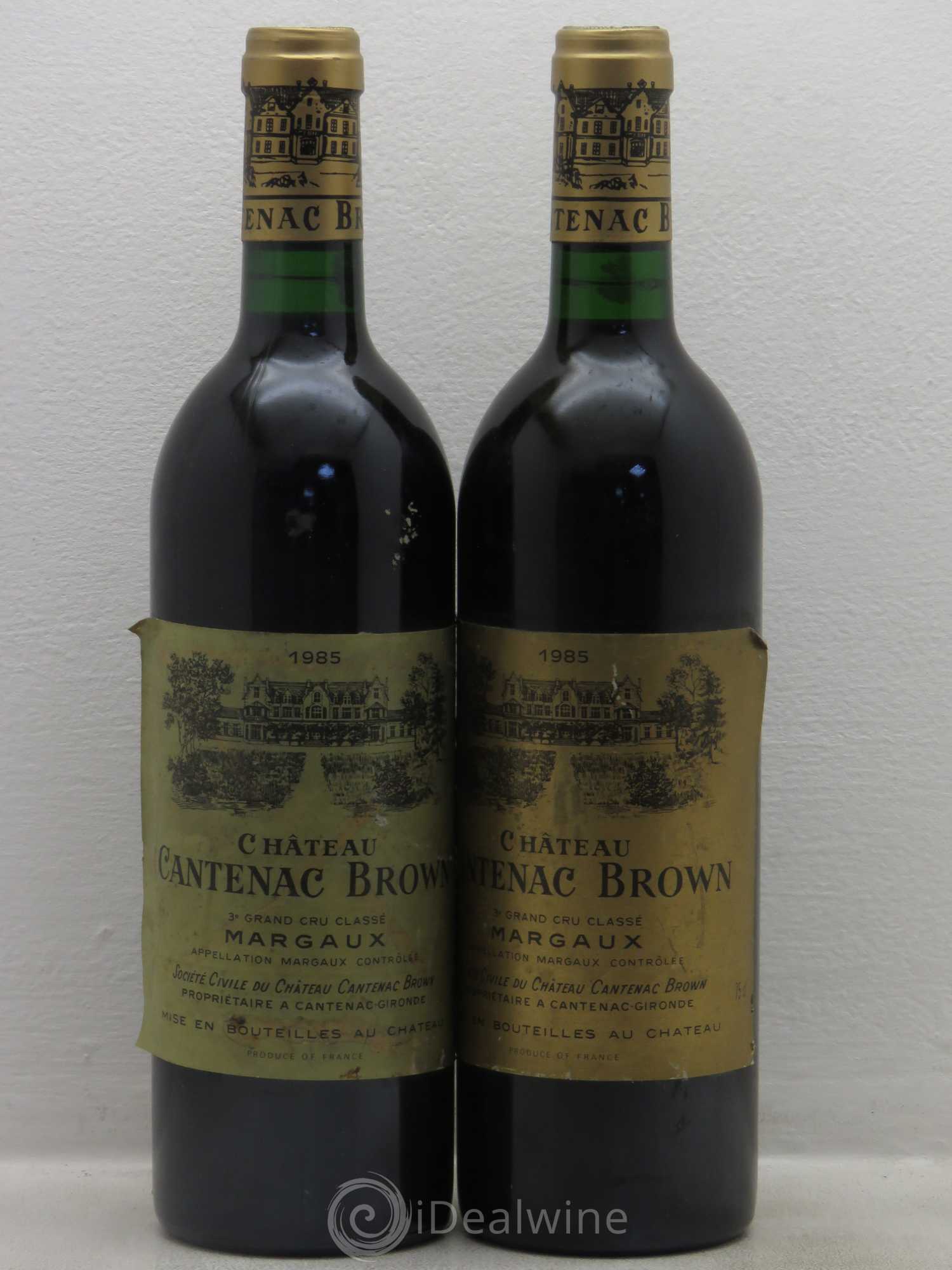 Château Cantenac Brown 3ème Grand Cru Classé 1985 - Lot de 2 bouteilles - 0