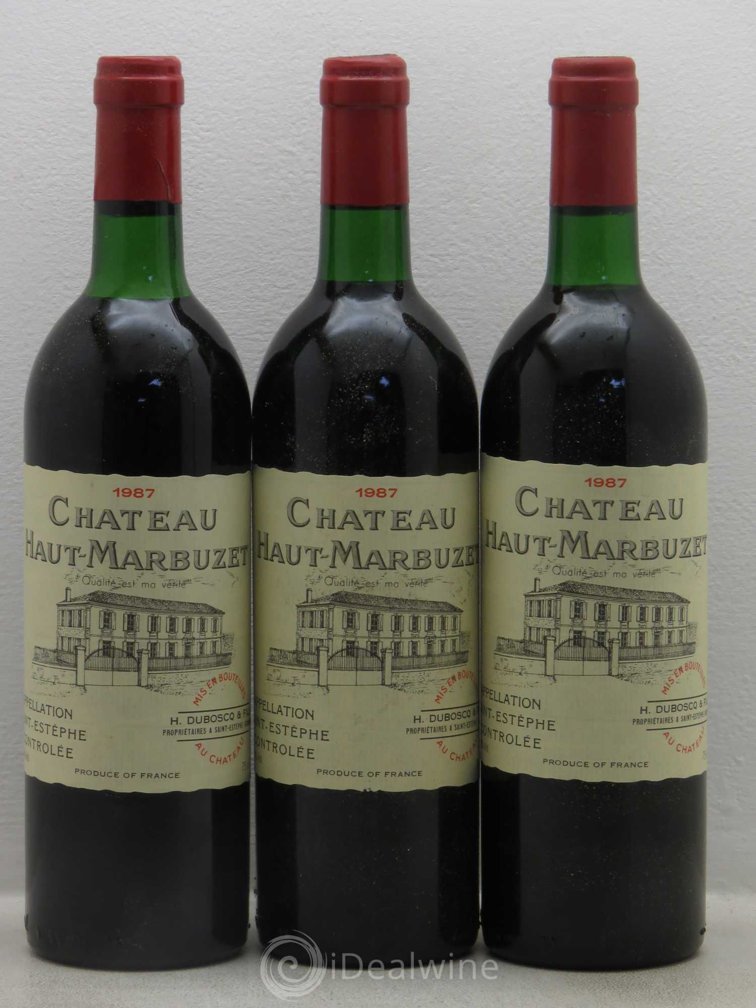 Château Haut Marbuzet 1987 - Lot de 6 bouteilles - 2