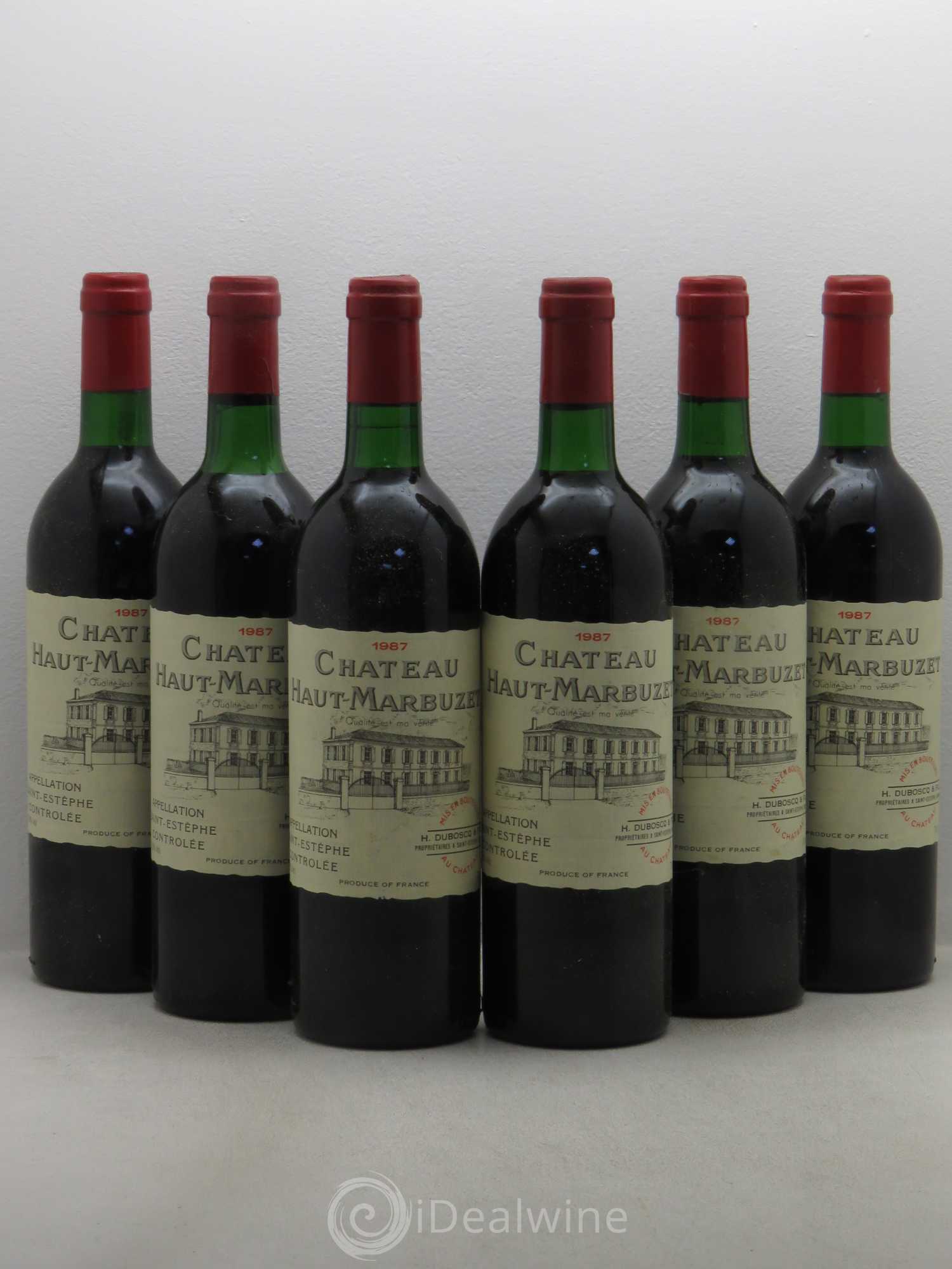 Château Haut Marbuzet 1987 - Lot de 6 bouteilles - 0