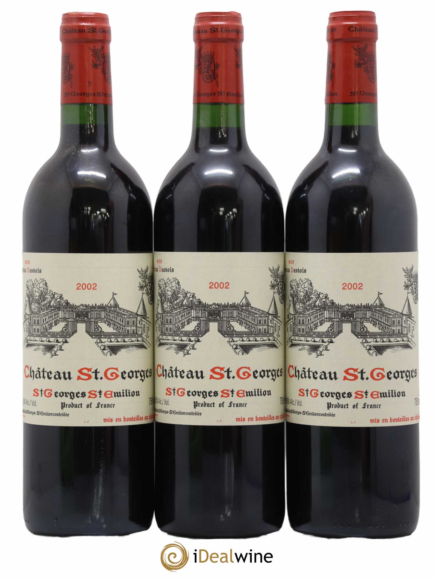Château Saint-Georges 2002 - Lot de 3 bouteilles - 0