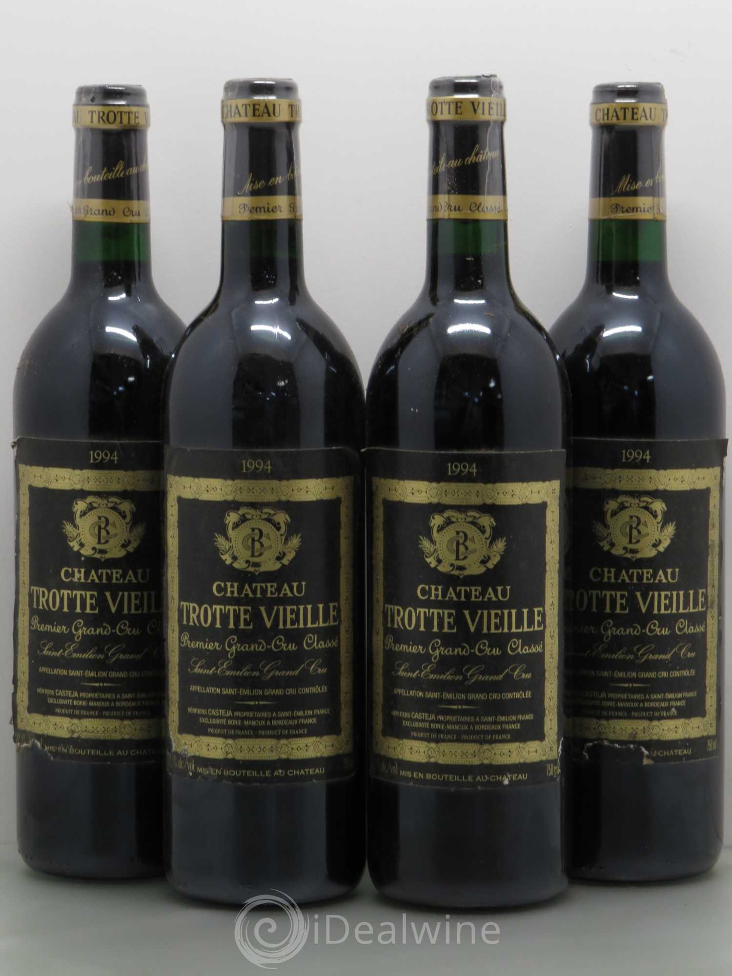 Château Trotte Vieille 1er Grand Cru Classé B 1994 - Lot de 4 bouteilles - 0