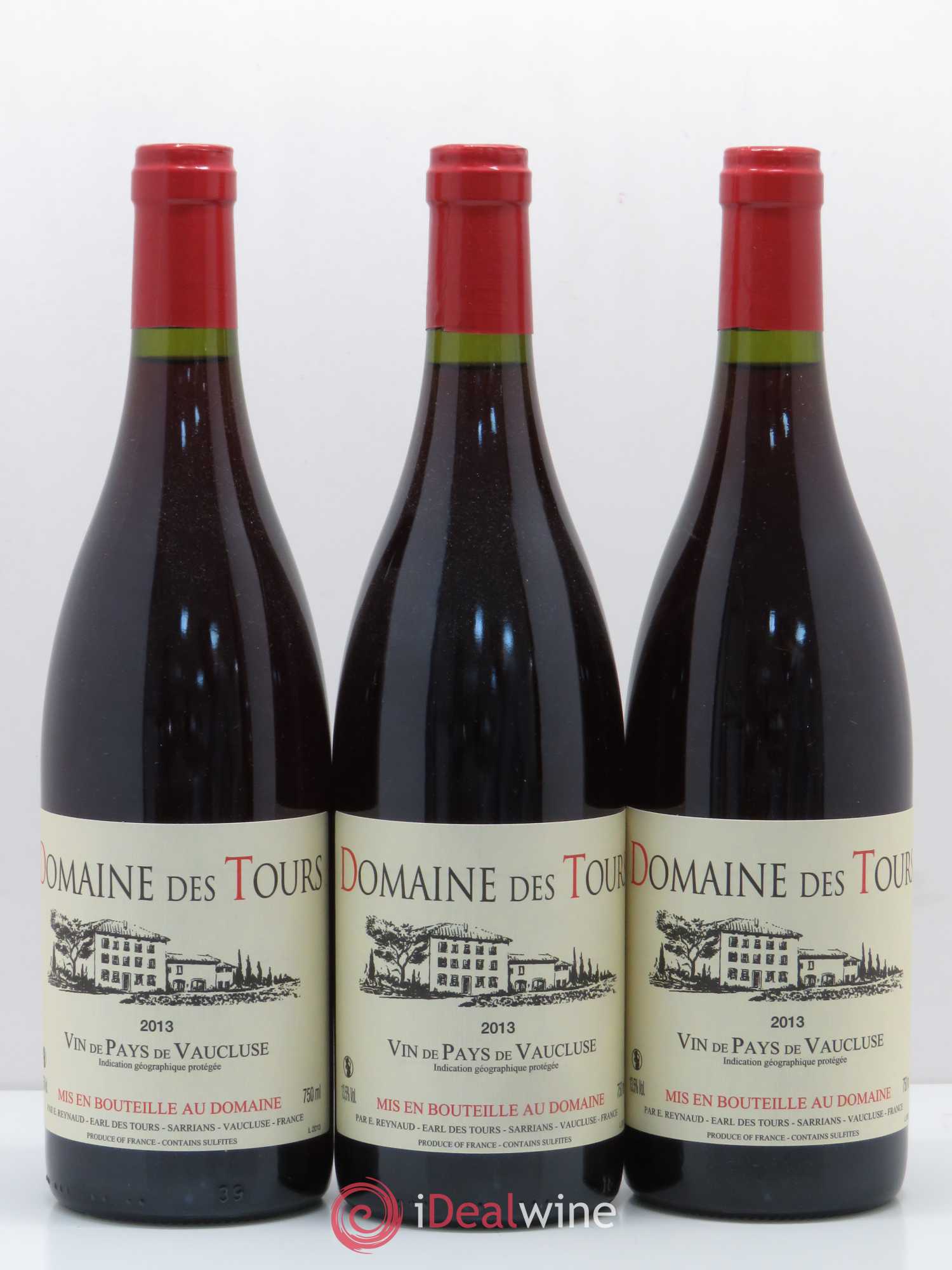 Vaucluse (Vin de Pays de Vaucluse) Domaine des Tours Emmanuel Reynaud 2013 - Lot de 3 bouteilles - 0