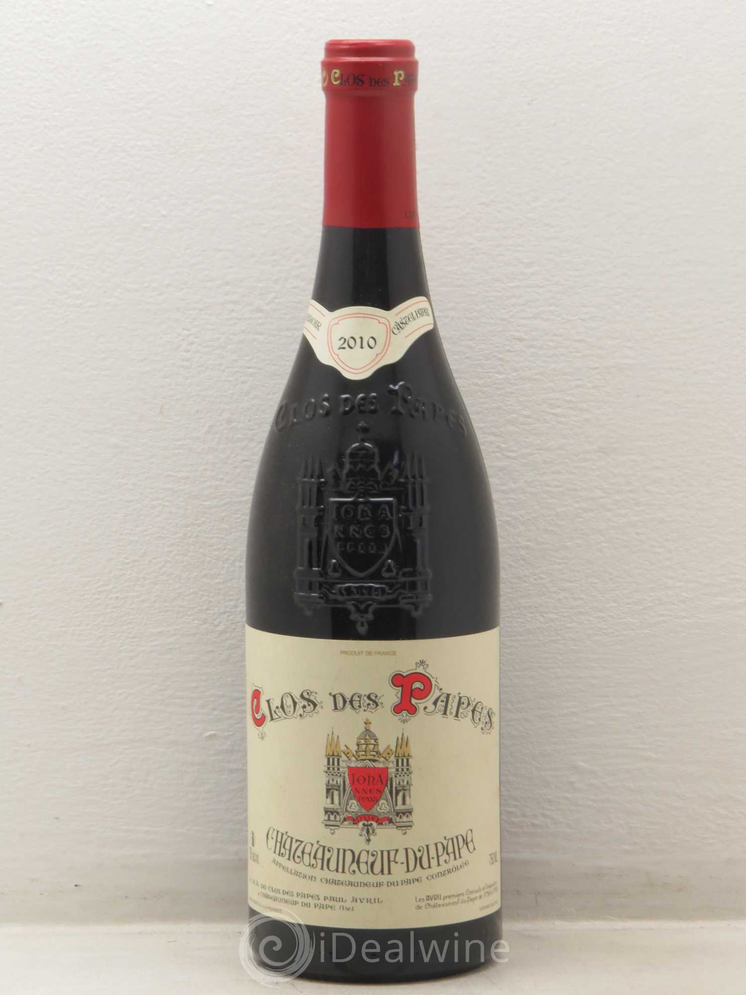 Châteauneuf-du-Pape Clos des Papes - Paul Avril 2010 - Lot de 1 bouteille - 0