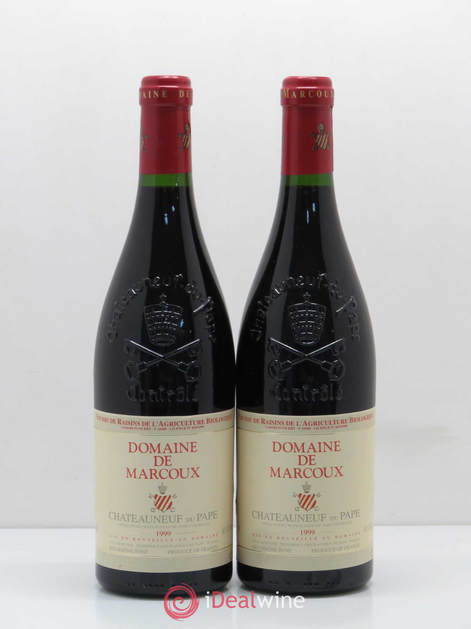 Châteauneuf-du-Pape Marcoux (Domaine de) (sans prix de réserve) 1999 - Lot de 2 bouteilles - 0