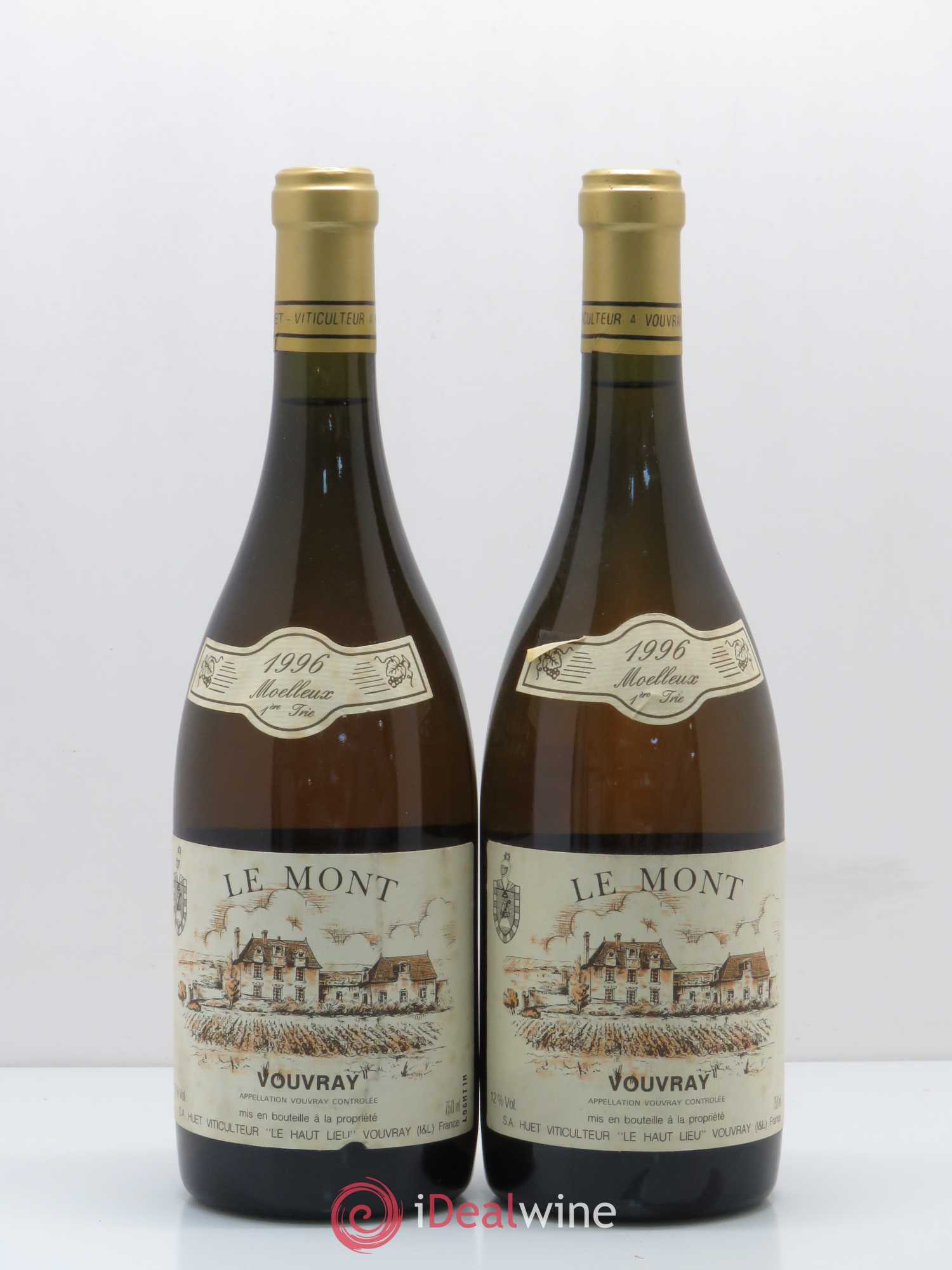 Vouvray Le Mont Moelleux 1ère Trie Domaine Huet 1996 - Lotto di 2 bottiglie - 0