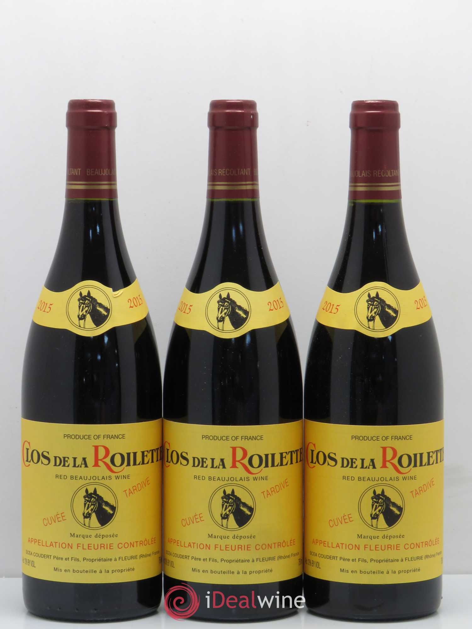 Fleurie Cuvée Tardive Clos de la Roilette (sans prix de réserve) 2015 - Lot de 3 bouteilles - 0