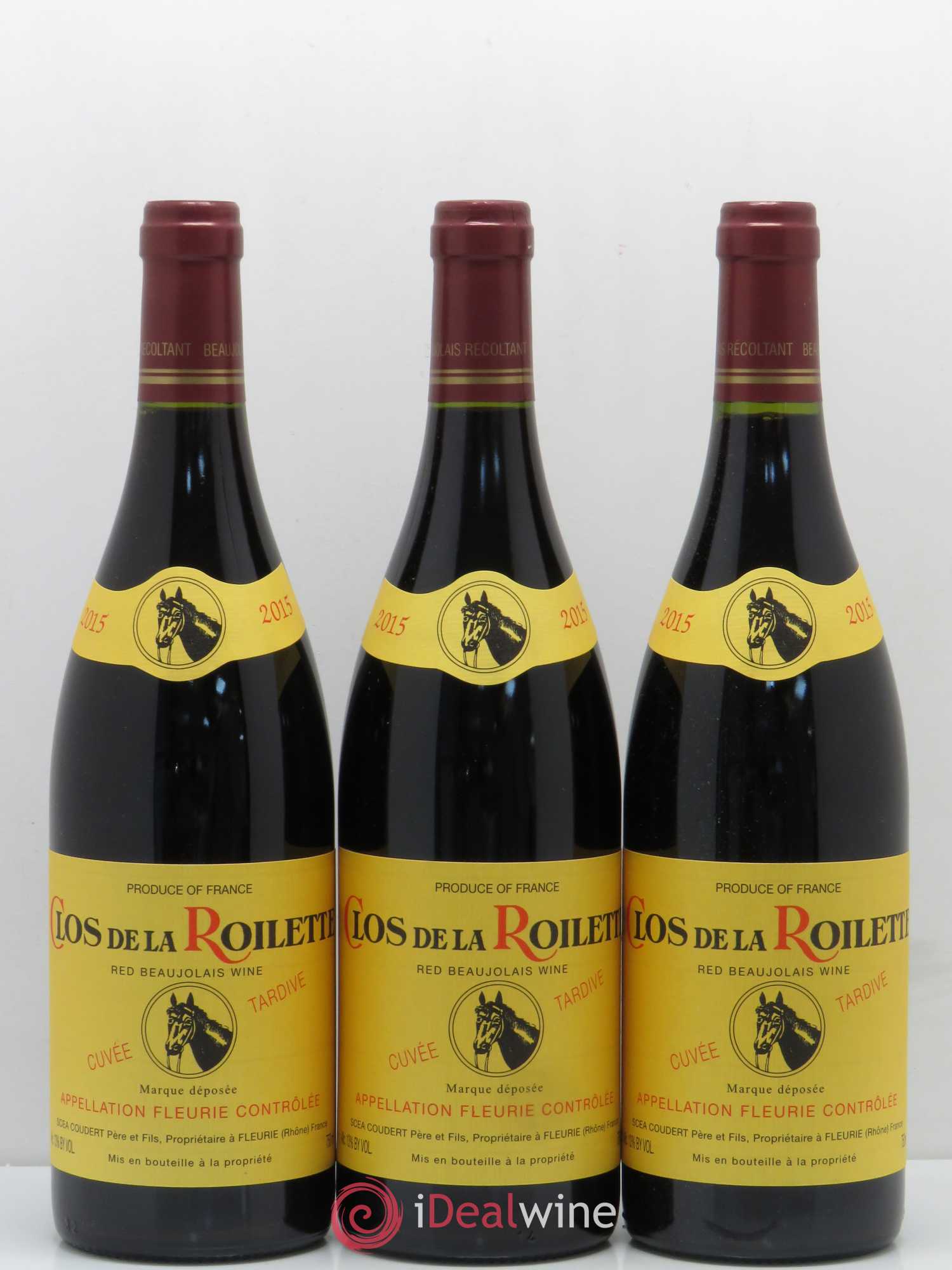Fleurie Cuvée Tardive Clos de la Roilette (sans prix de réserve) 2015 - Lot de 3 bouteilles - 0