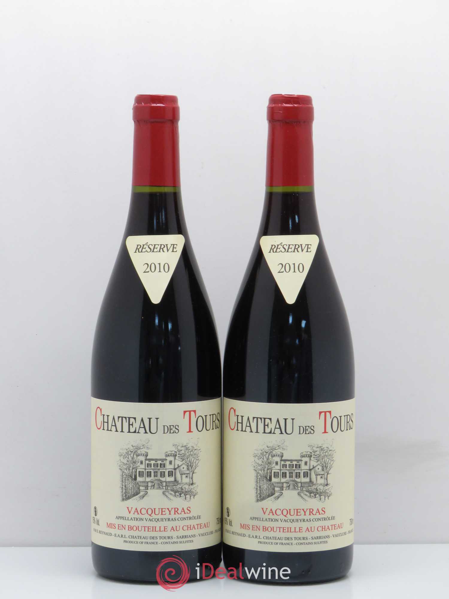 Vacqueyras Château des Tours Emmanuel Reynaud 2010 - Lot de 2 bouteilles - 0