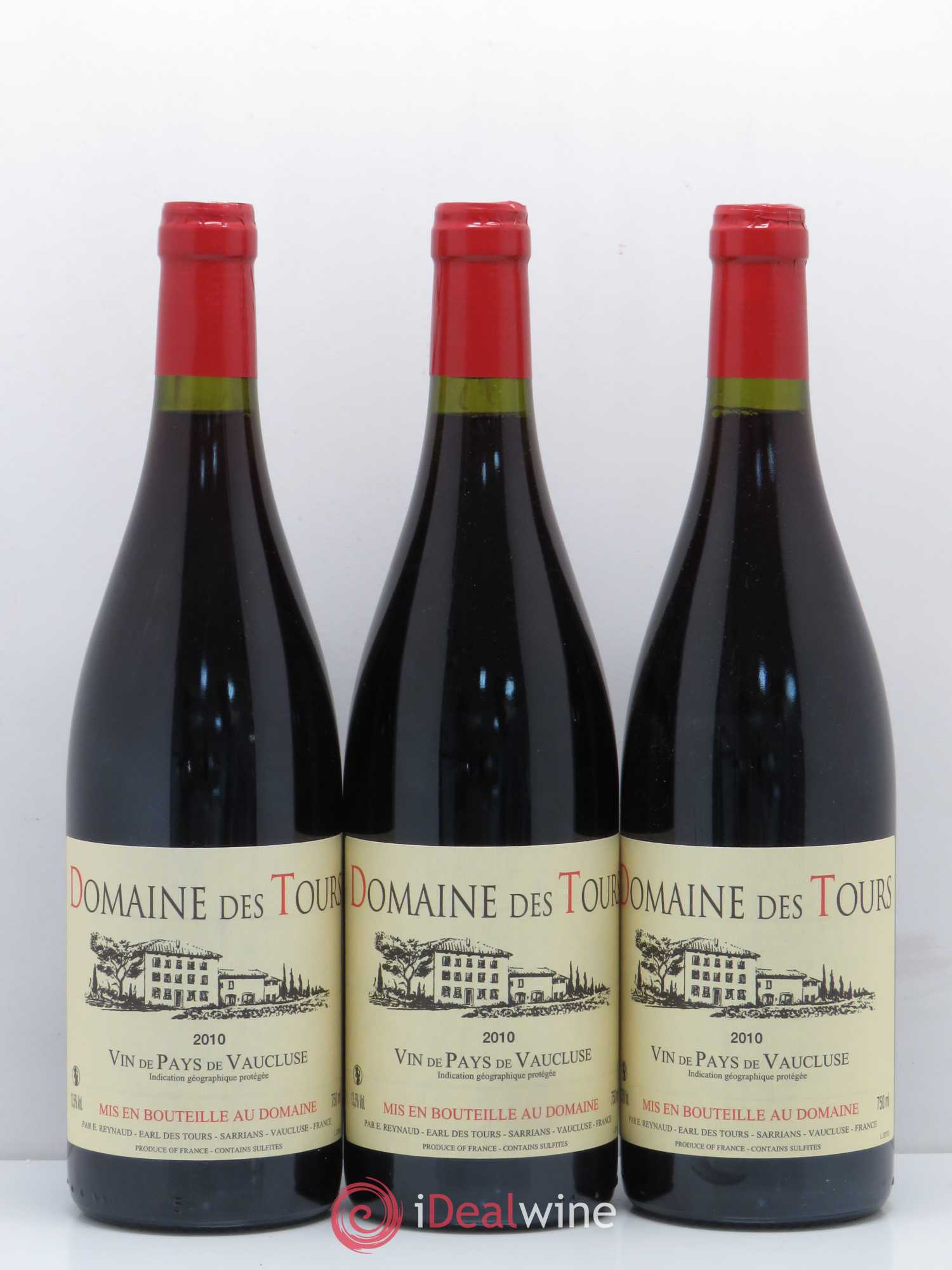 Vaucluse (Vin de Pays de Vaucluse) Domaine des Tours Emmanuel Reynaud 2010 - Lot de 3 bouteilles - 0