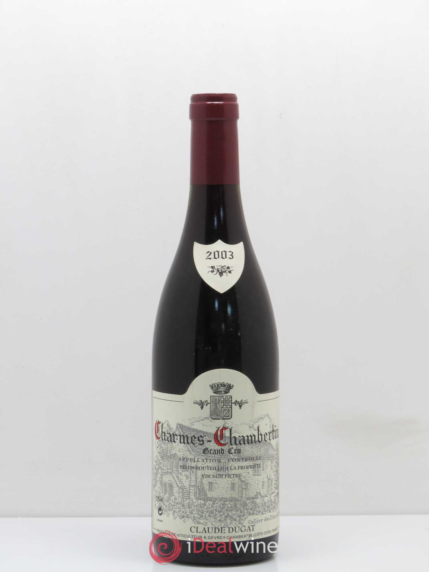 Charmes-Chambertin Grand Cru Claude Dugat 2003 - Lot de 1 bouteille - 0