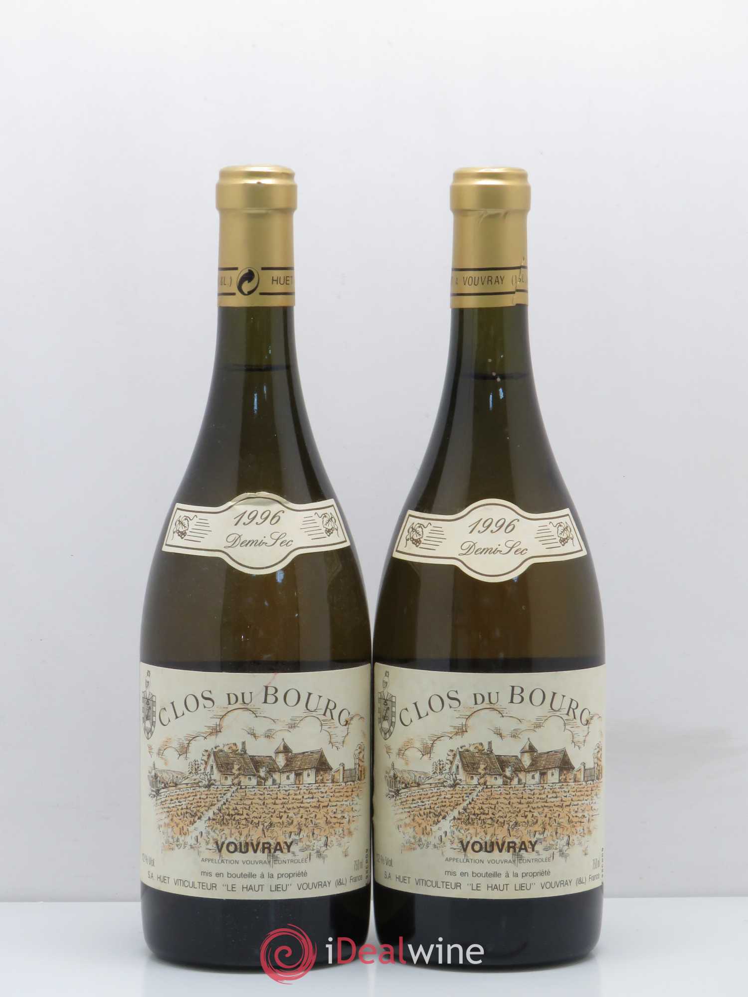 Vouvray Clos du Bourg Moelleux Domaine Huet Demi-Sec 1996 - Lot de 2 bouteilles - 0