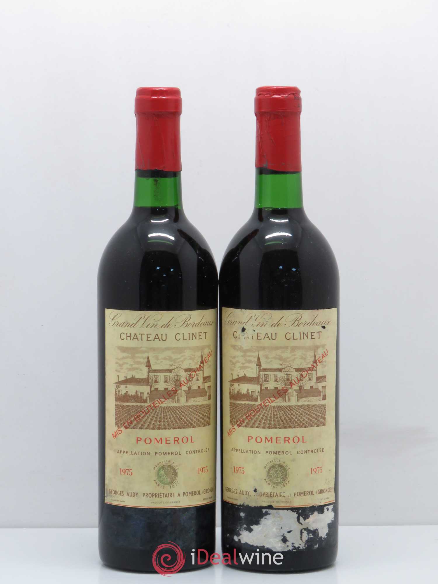 Château Clinet 1975 - Lot de 2 bouteilles - 0