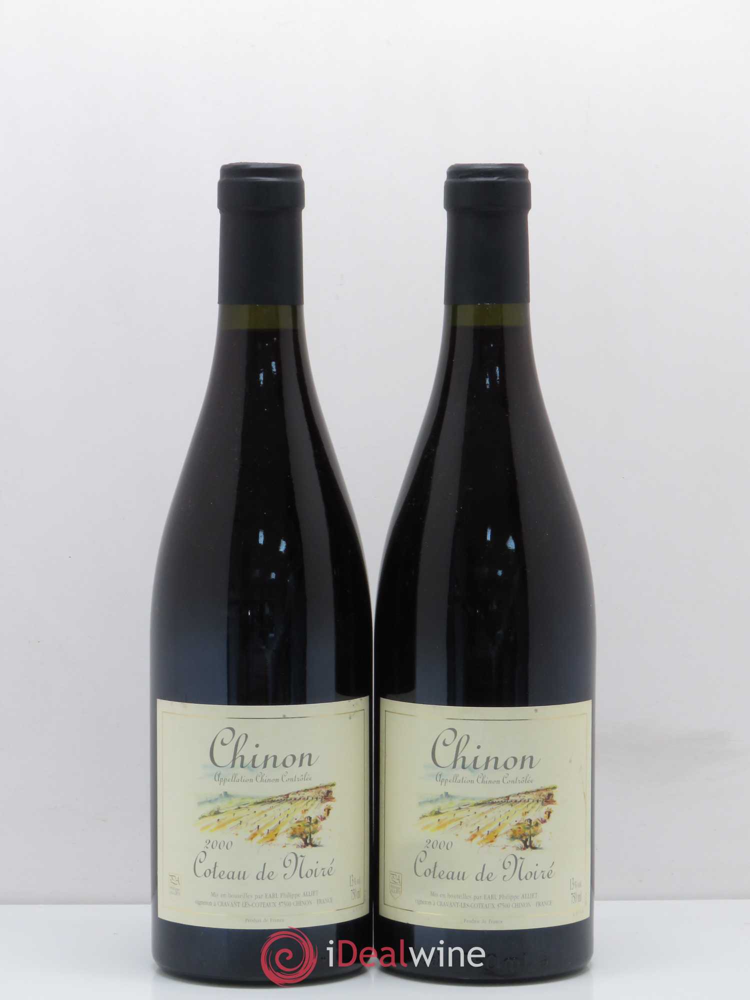 Chinon Coteau de Noiré Philippe Alliet 2000 - Lot de 2 bouteilles - 0