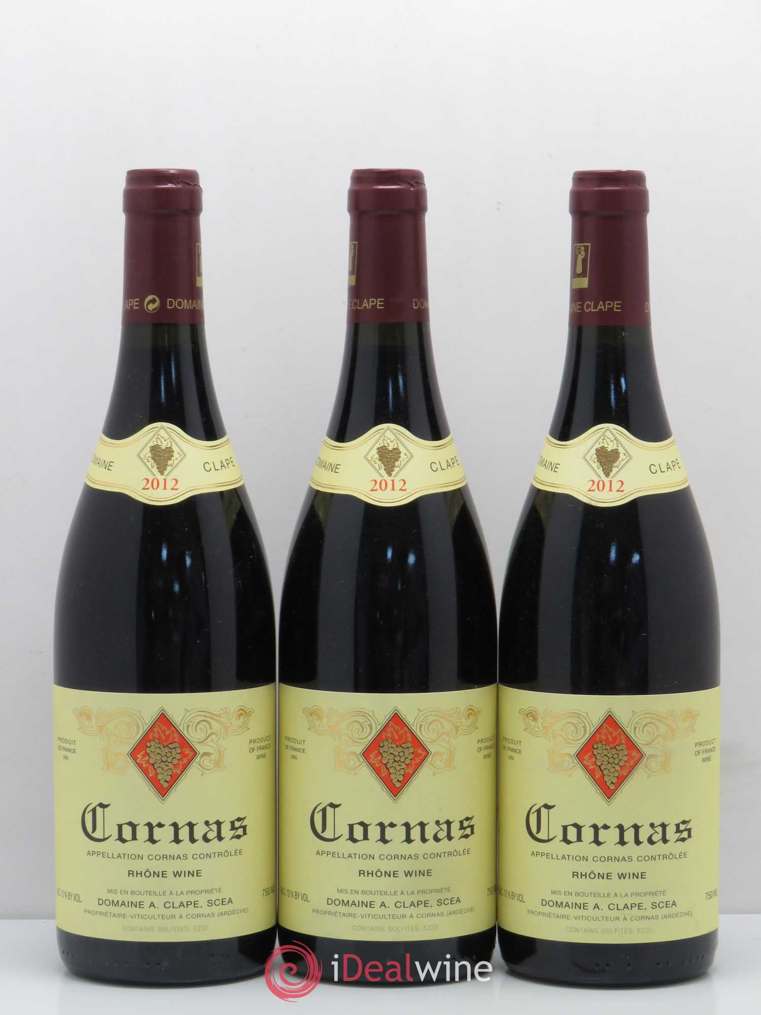 Cornas Auguste Clape 2012 - Lot de 3 bouteilles - 0