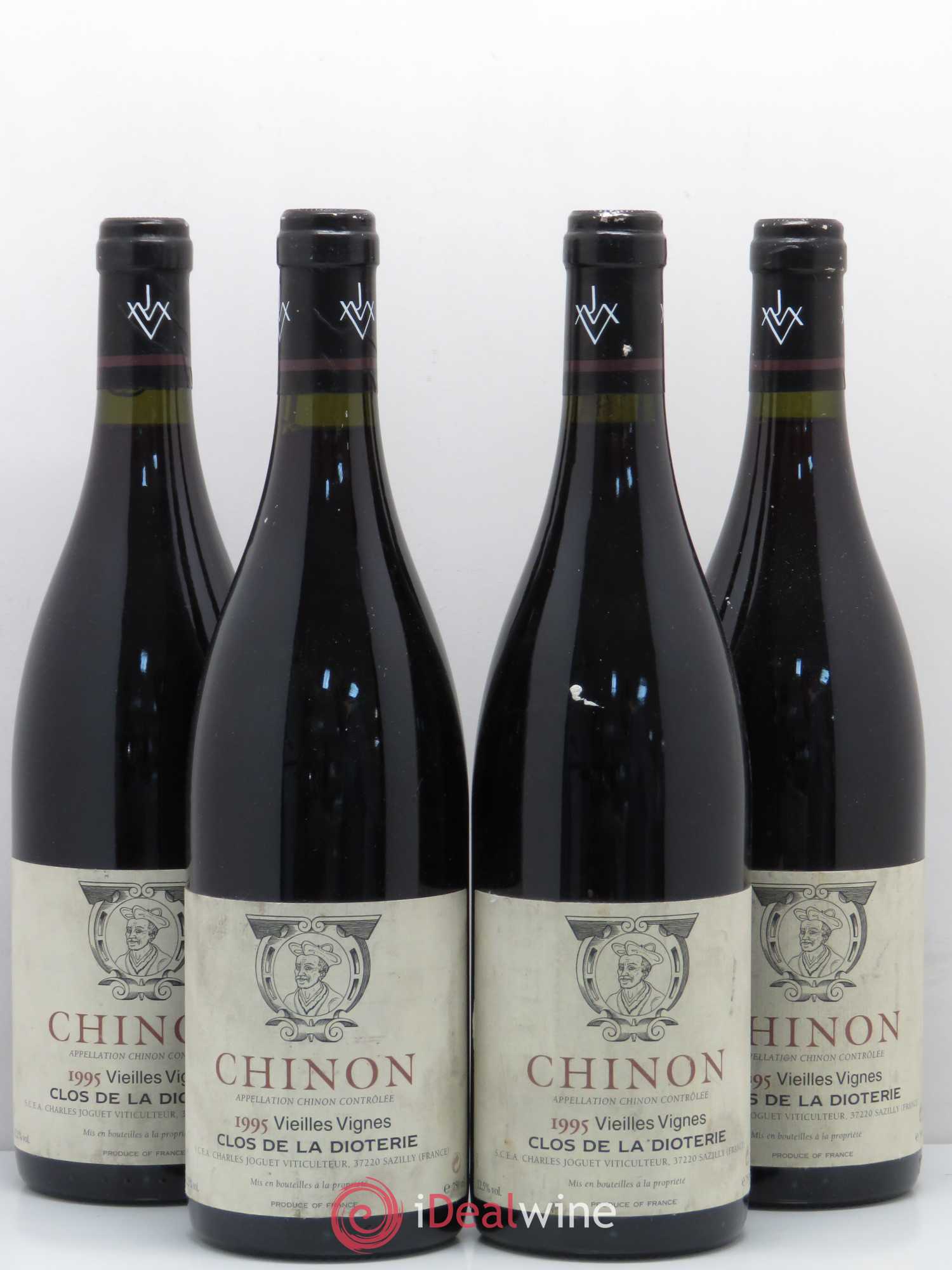 Chinon Clos de La Dioterie Charles Joguet Vieilles Vignes 1995 - Lot de 4 bouteilles - 0