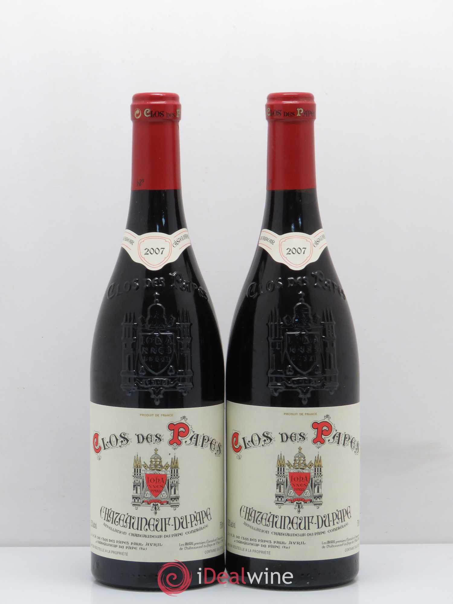 Châteauneuf-du-Pape Clos des Papes - Paul Avril 2007 - Lot de 2 bouteilles - 0