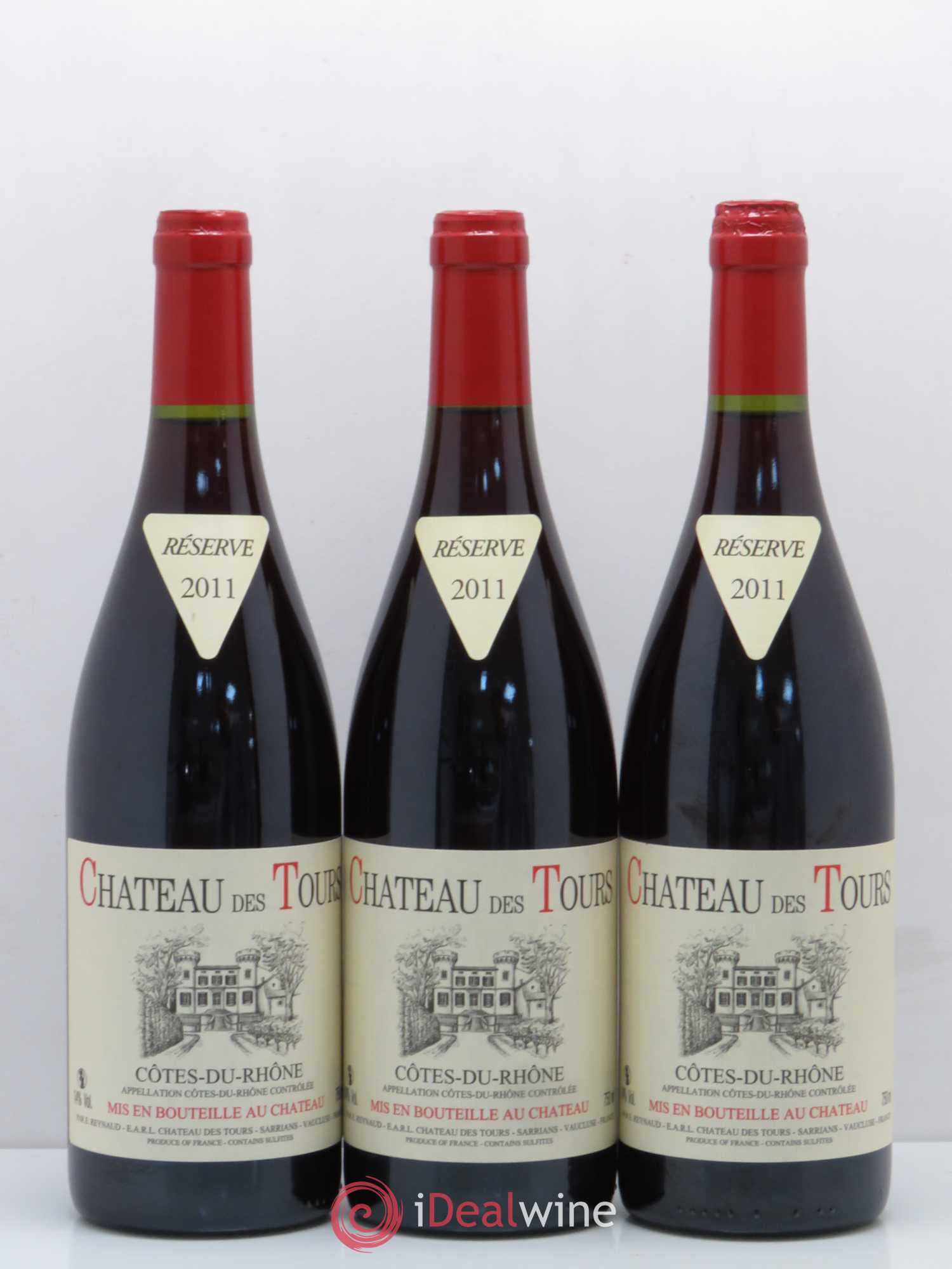 Côtes-du-Rhône Château des Tours Emmanuel Reynaud 2011 - Lot de 3 bouteilles - 0