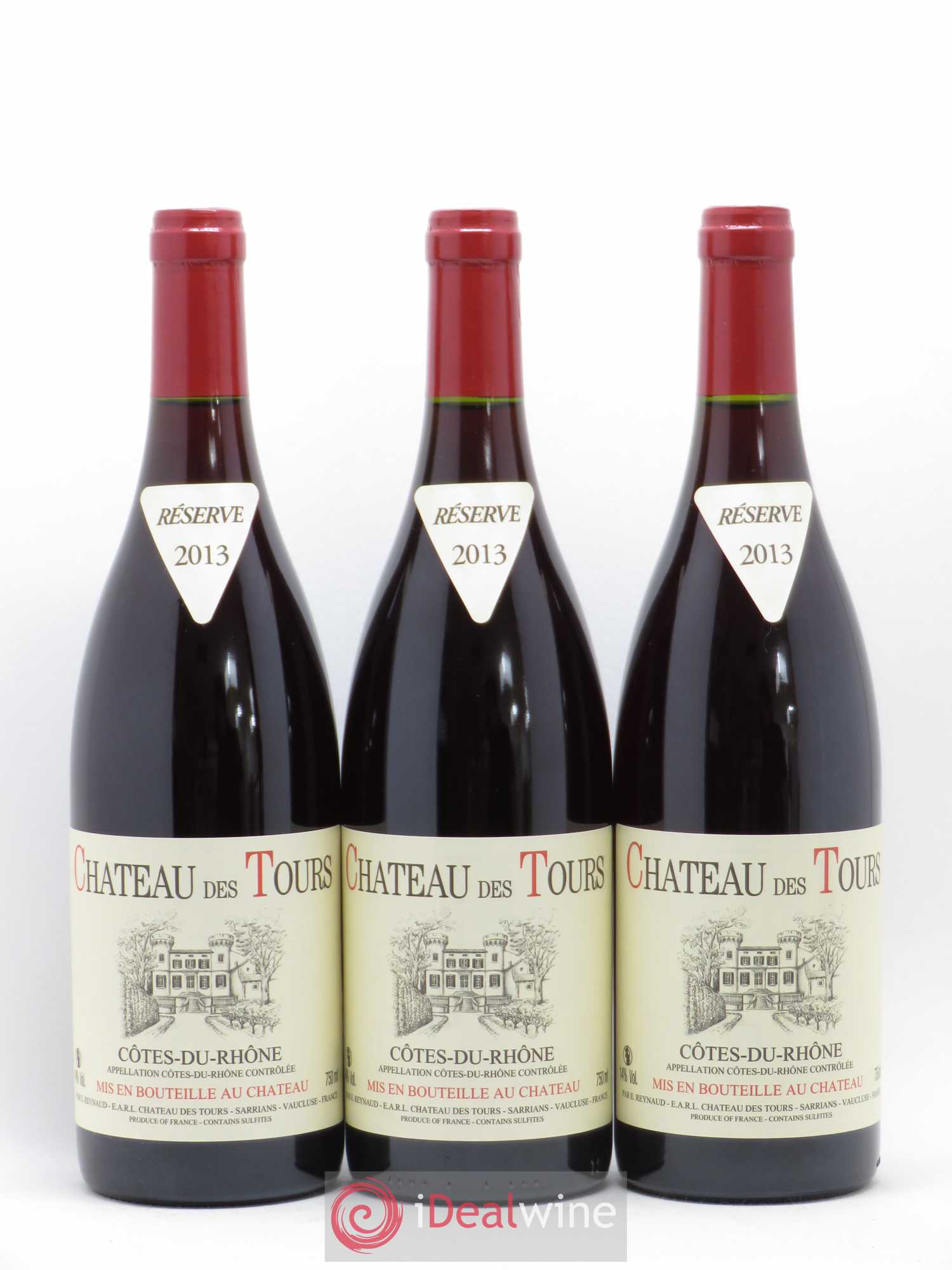 Côtes-du-Rhône Château des Tours Emmanuel Reynaud 2013 - Lot de 3 bouteilles - 0