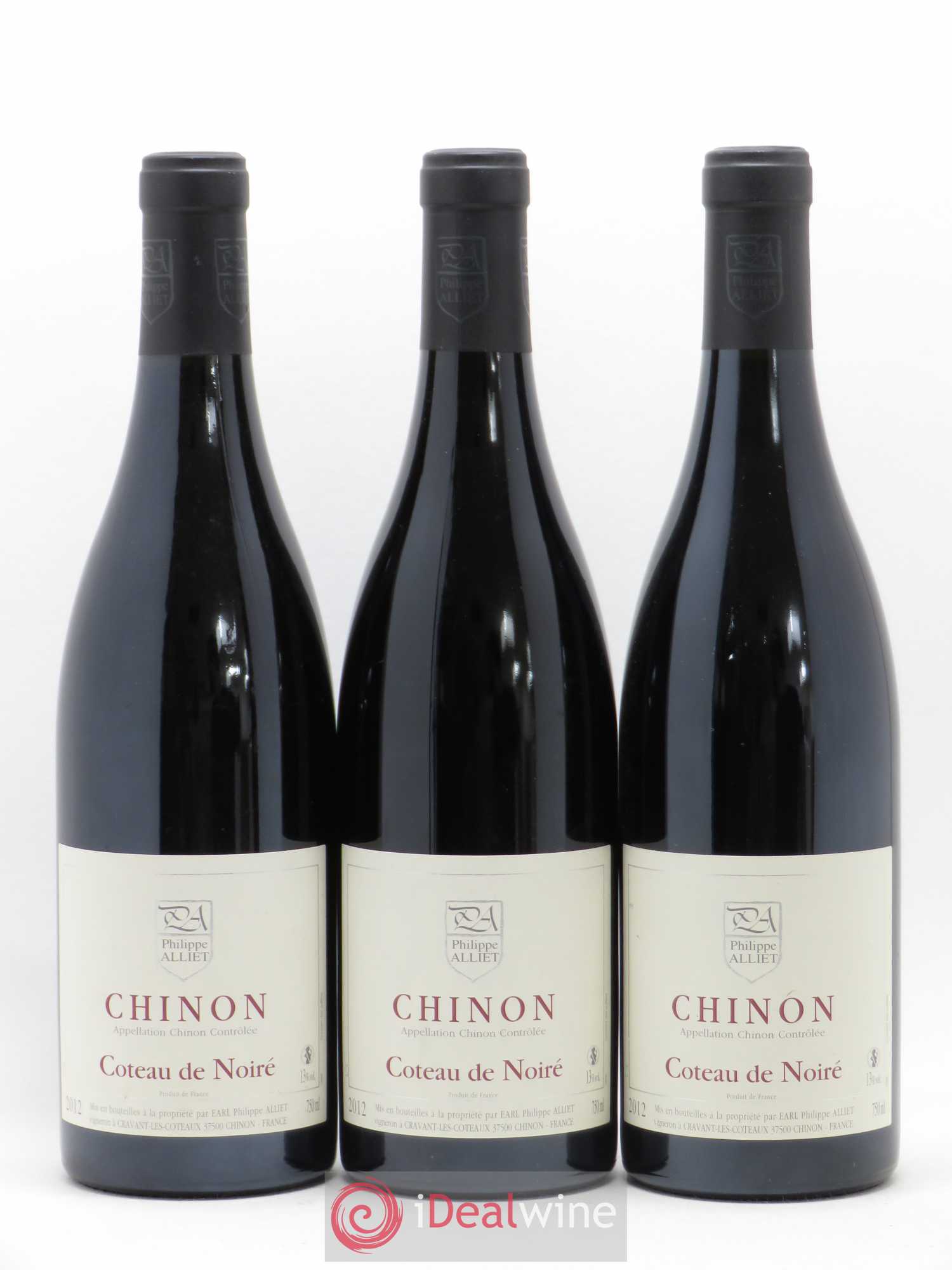 Chinon Coteau de Noiré Philippe Alliet 2012 - Lot de 3 bouteilles - 0
