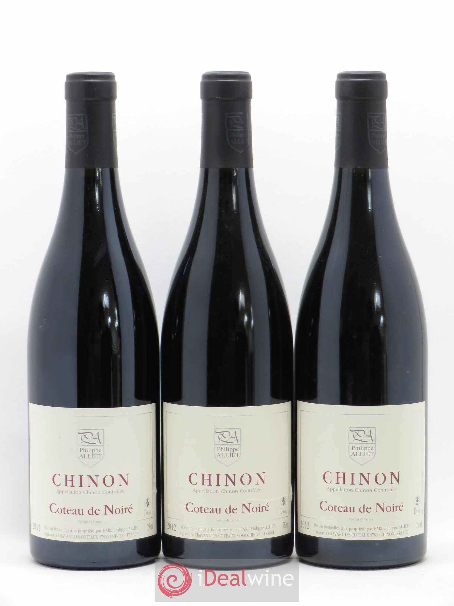 Chinon Coteau de Noiré Philippe Alliet 2012 - Lot de 3 bouteilles - 0