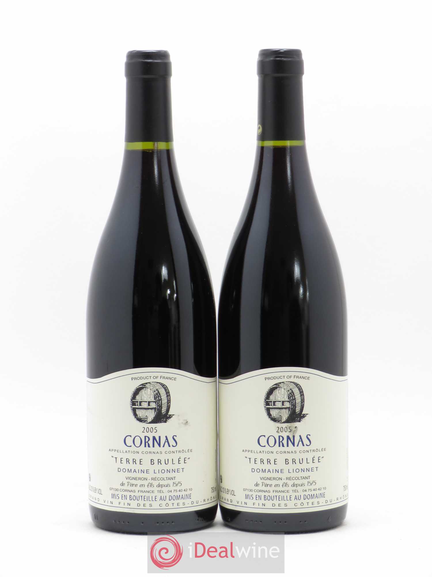 Cornas Terre Brûlée Domaine Lionnet 2005 - Posten von 2 Flaschen - 0