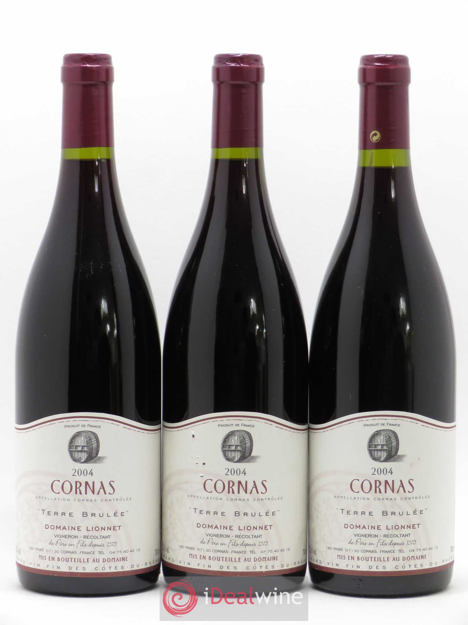 Cornas Terres Brûlée Domaine Lionnet 2004 - Lot de 6 bouteilles - 2