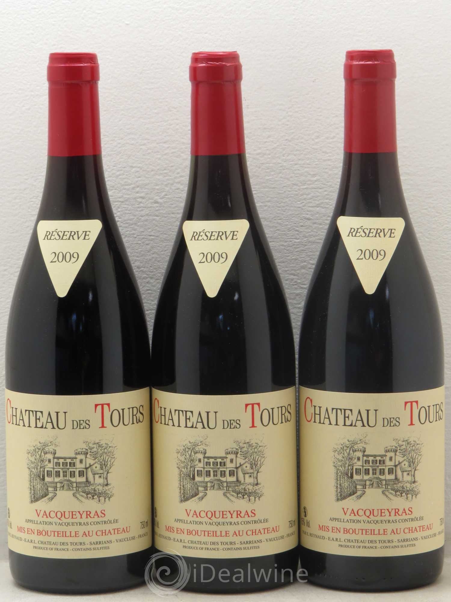 Vacqueyras Château des Tours Emmanuel Reynaud 2009 - Lot de 6 bouteilles - 1