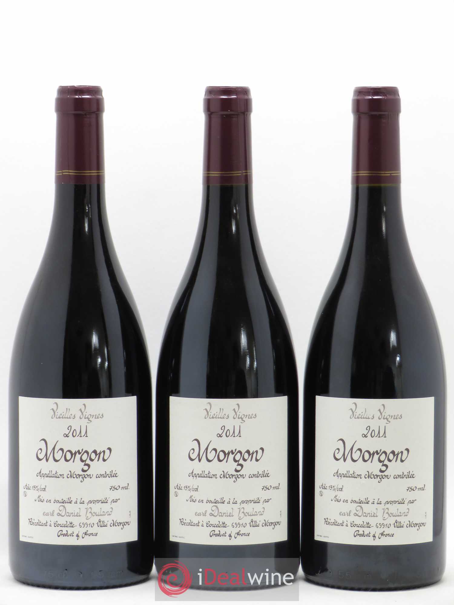 Morgon Vieilles Vignes Daniel Bouland (Domaine) 2011 - Lot de 3 bouteilles - 0