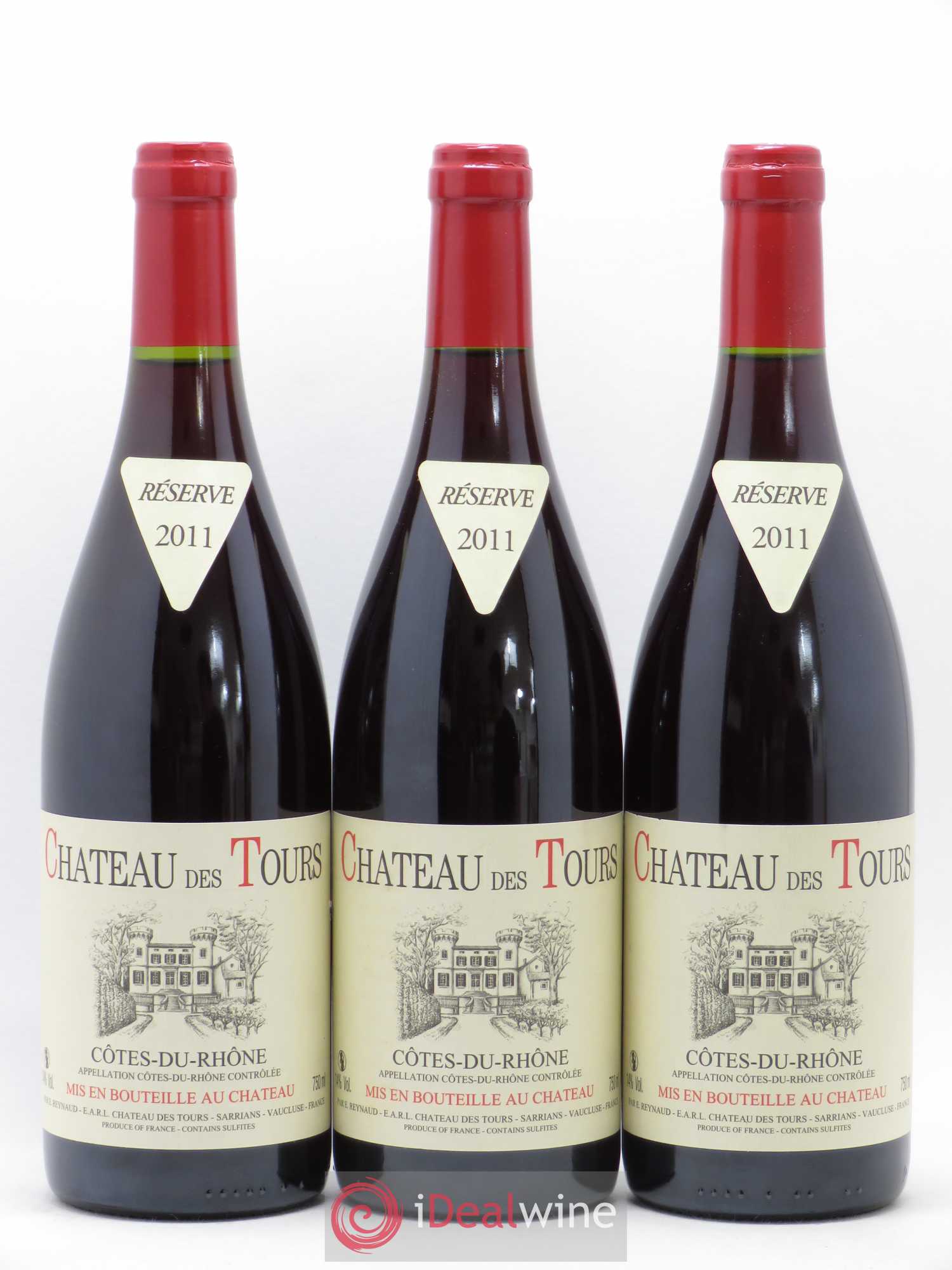 Côtes-du-Rhône Château des Tours Emmanuel Reynaud 2011 - Lot de 3 bouteilles - 0