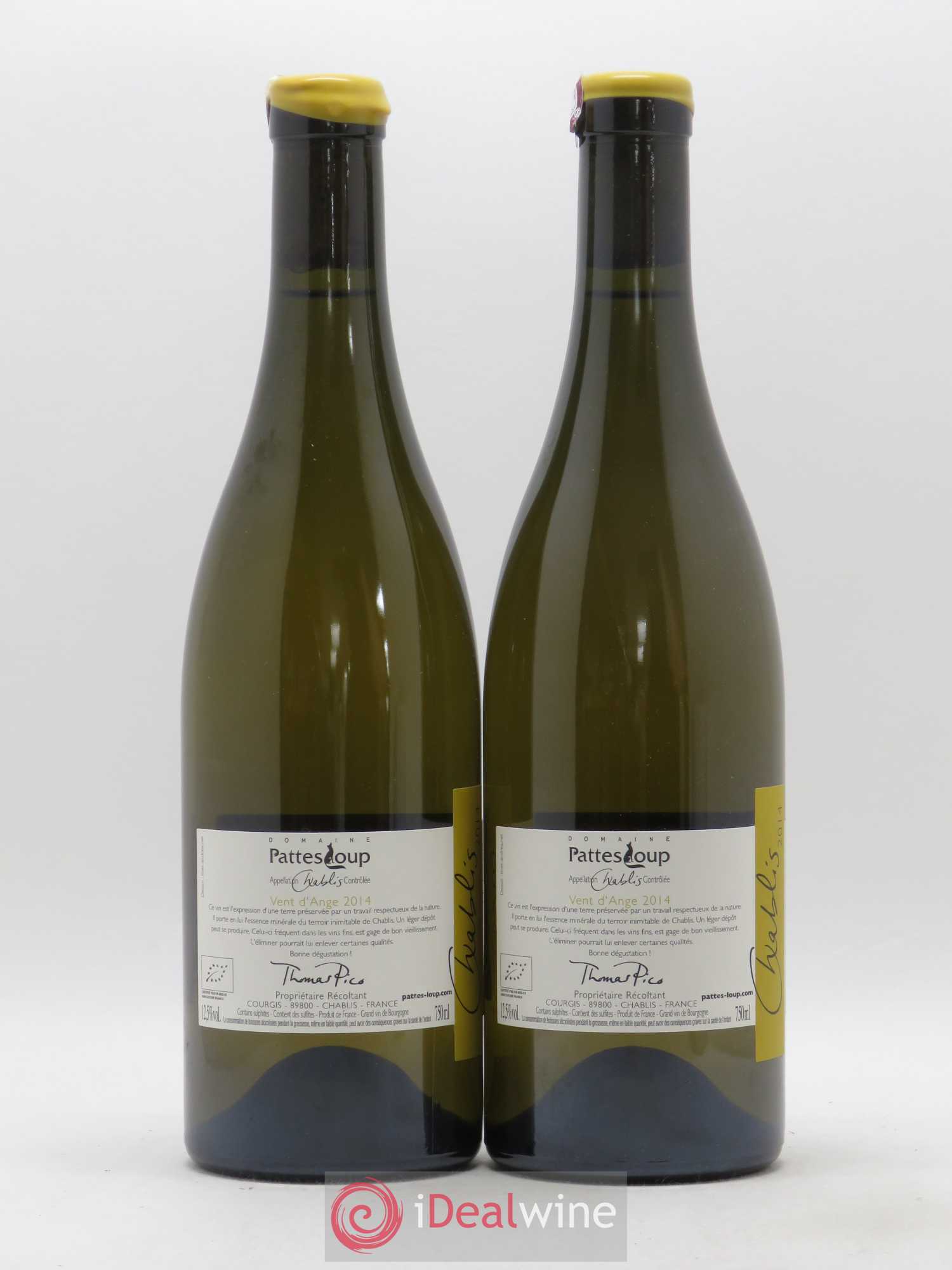 Chablis Vent d'Ange Pattes Loup (Domaine) 2014 - Lot de 2 bouteilles - 1