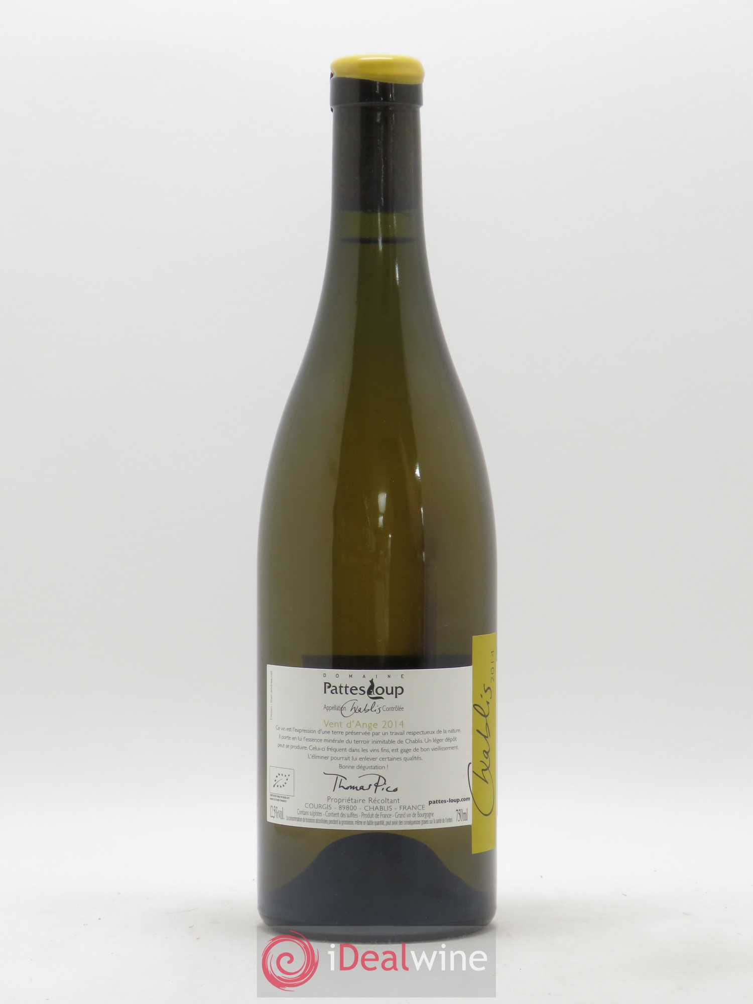 Chablis Vent d'Ange Pattes Loup (Domaine) 2014 - Lot de 1 bouteille - 1
