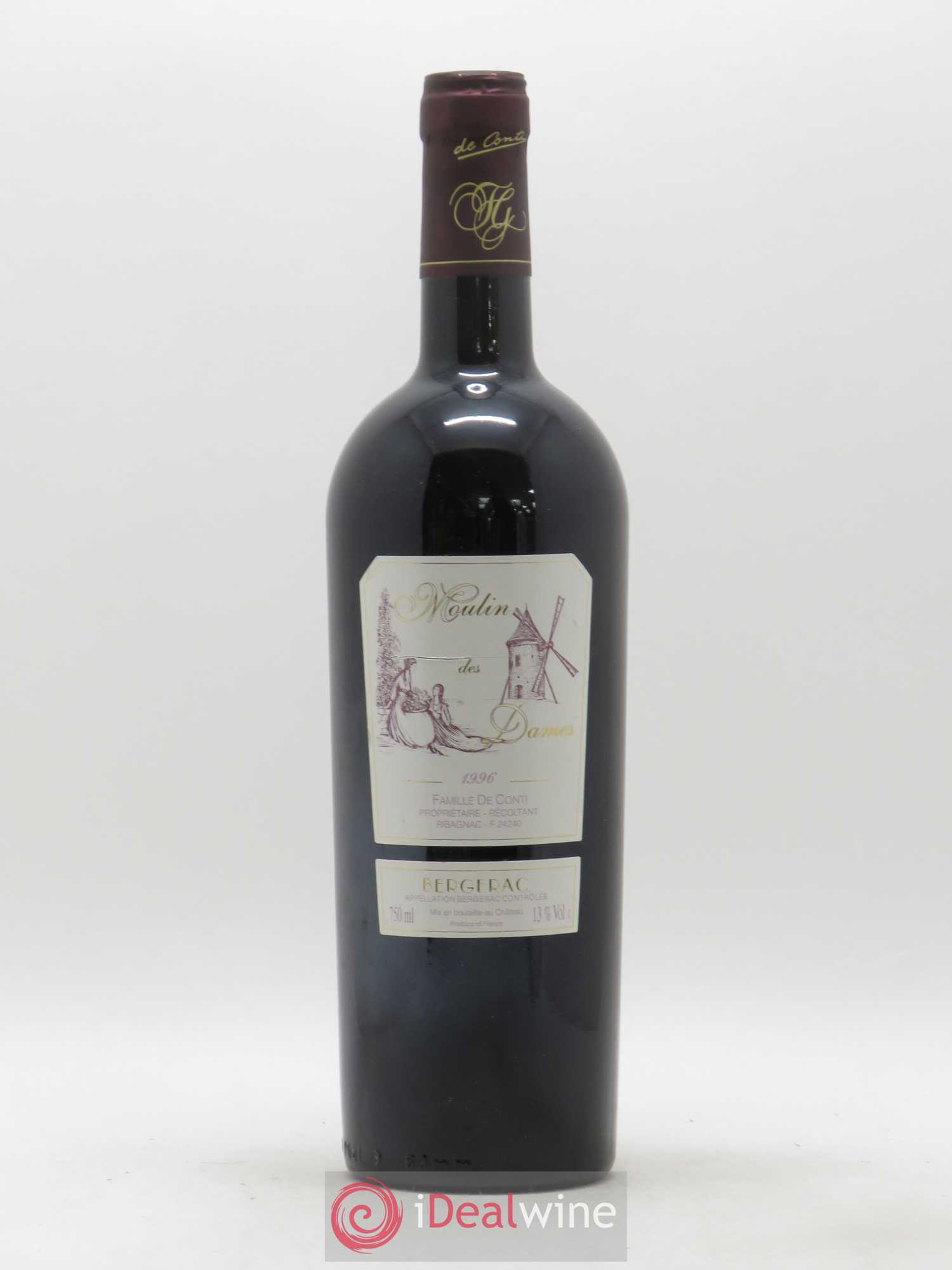 Bergerac Château Tour des Gendres Moulin des Dames Famille de Conti 1996 - Lot de 1 bouteille - 0