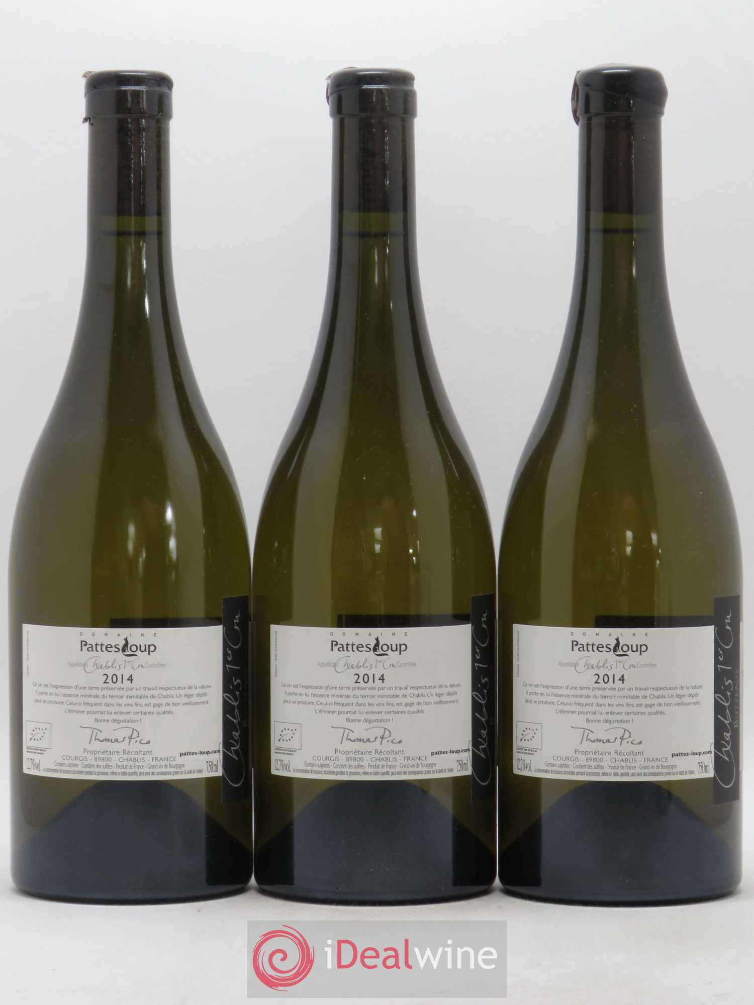 Chablis 1er Cru Butteaux Pattes Loup (Domaine) 2014 - Lot de 3 bouteilles - 1