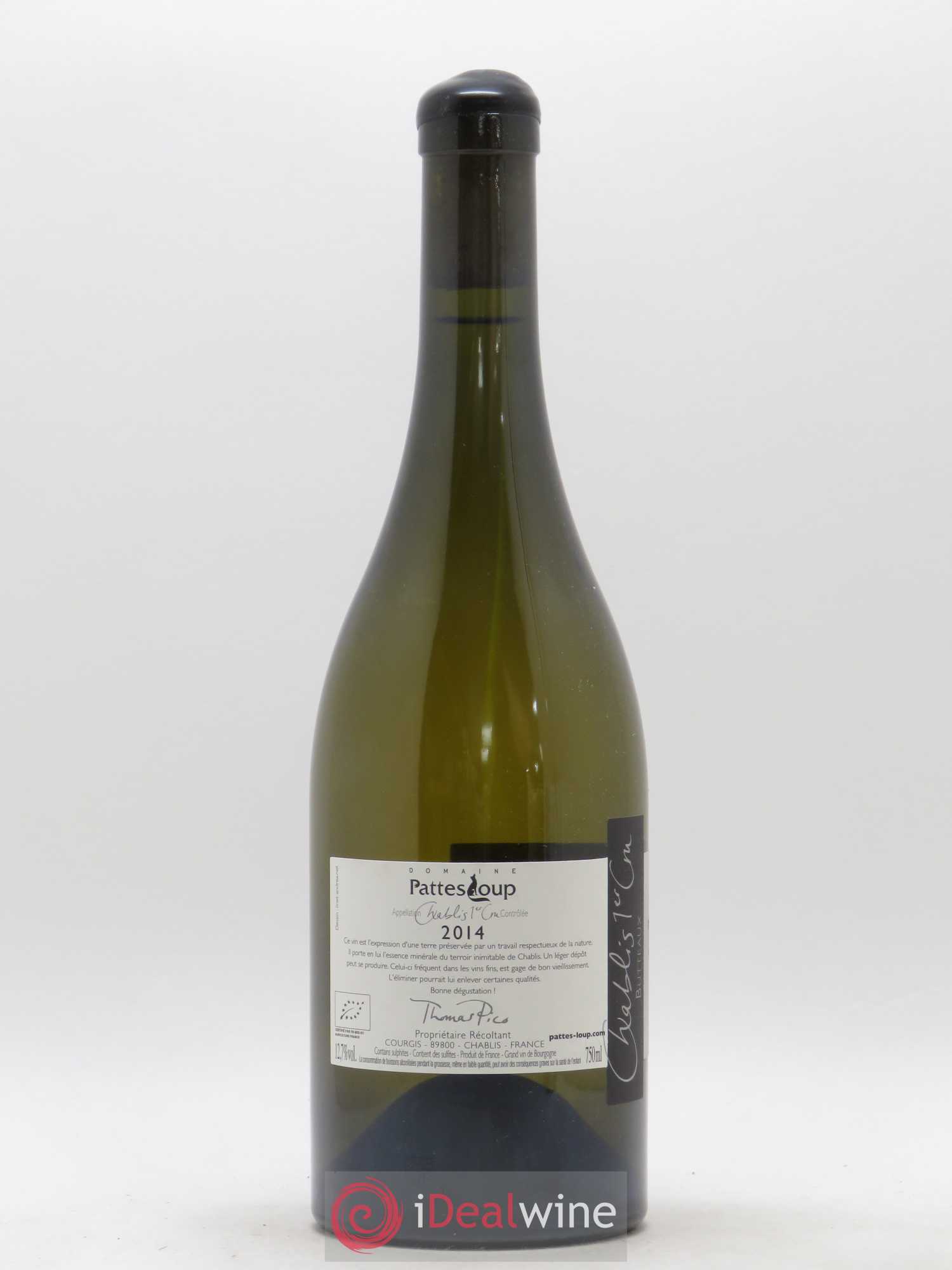 Chablis 1er Cru Butteaux Pattes Loup (Domaine) 2014 - Posten von 1 Flasche - 1