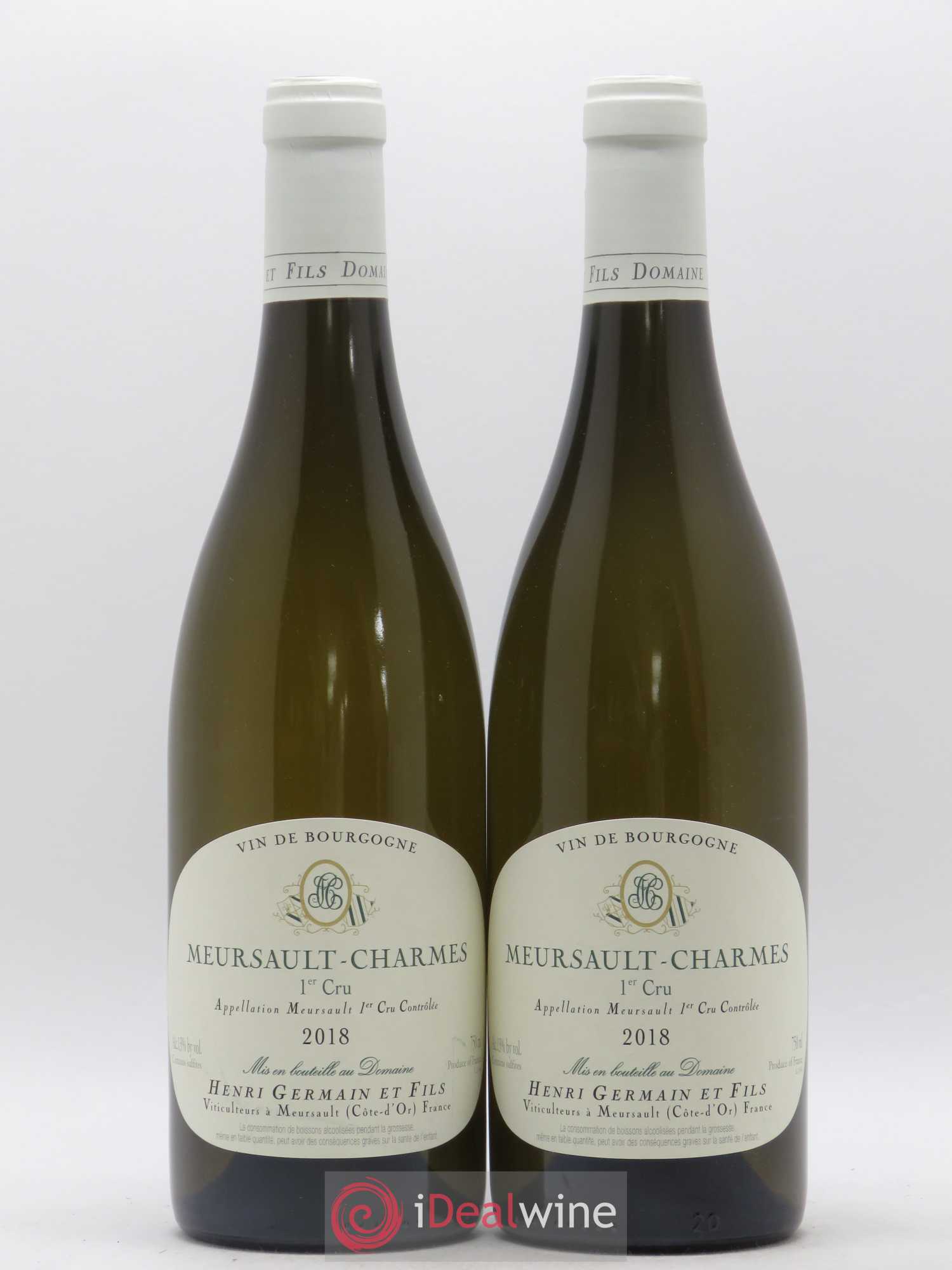 Meursault 1er Cru Charmes Henri Germain 2018 - Lot de 2 bouteilles - 0