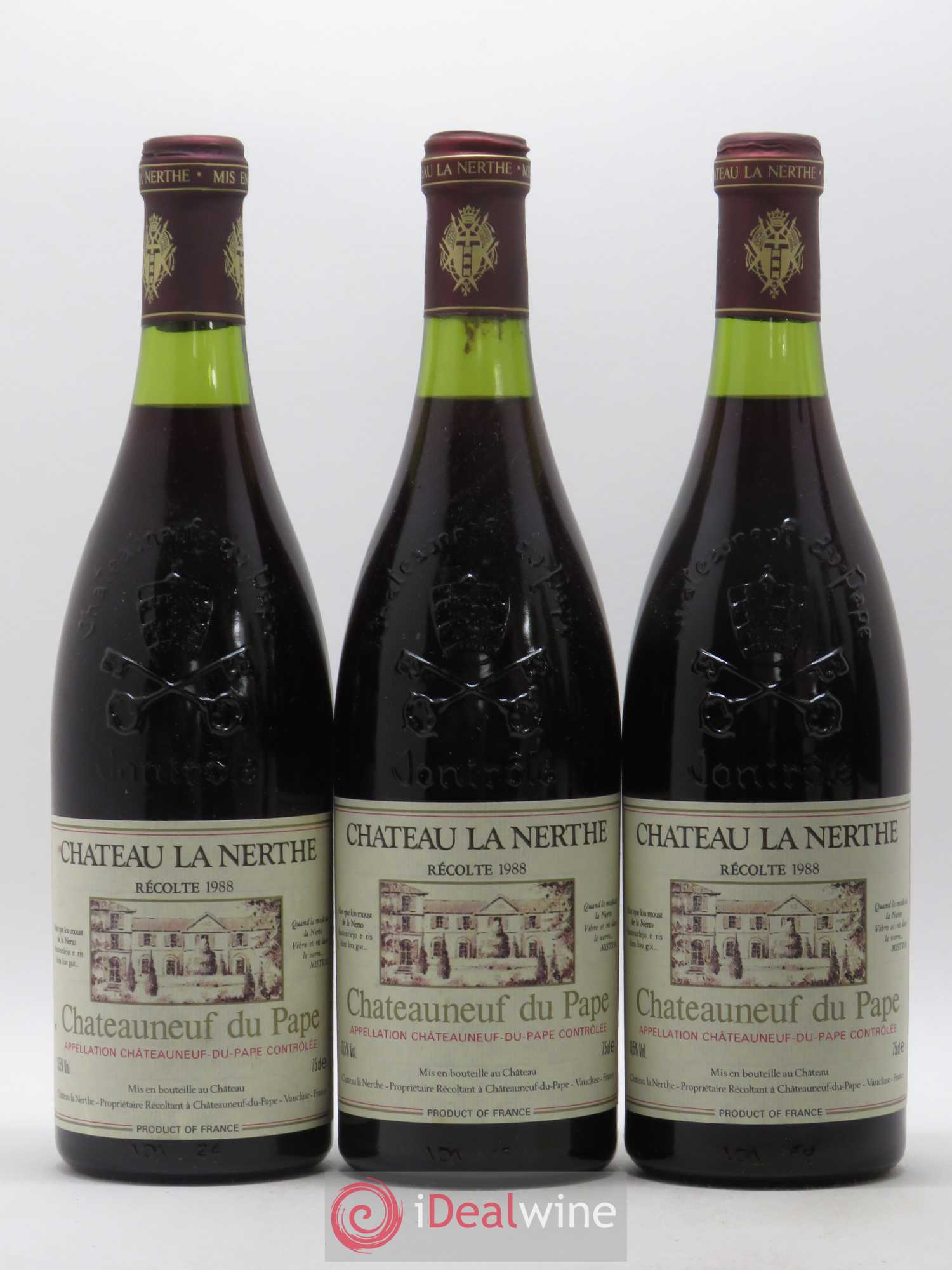 Châteauneuf-du-Pape Château la Nerthe Famille Richard 1988 - Lot de 6 bouteilles - 1
