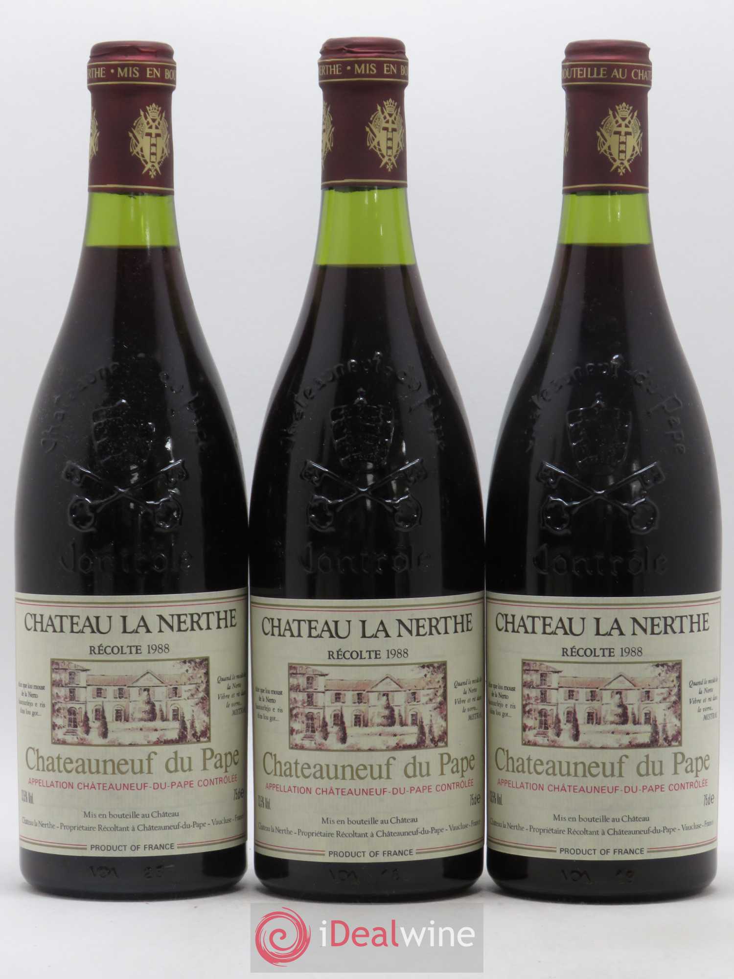Châteauneuf-du-Pape Château la Nerthe Famille Richard 1988 - Lot de 6 bouteilles - 2
